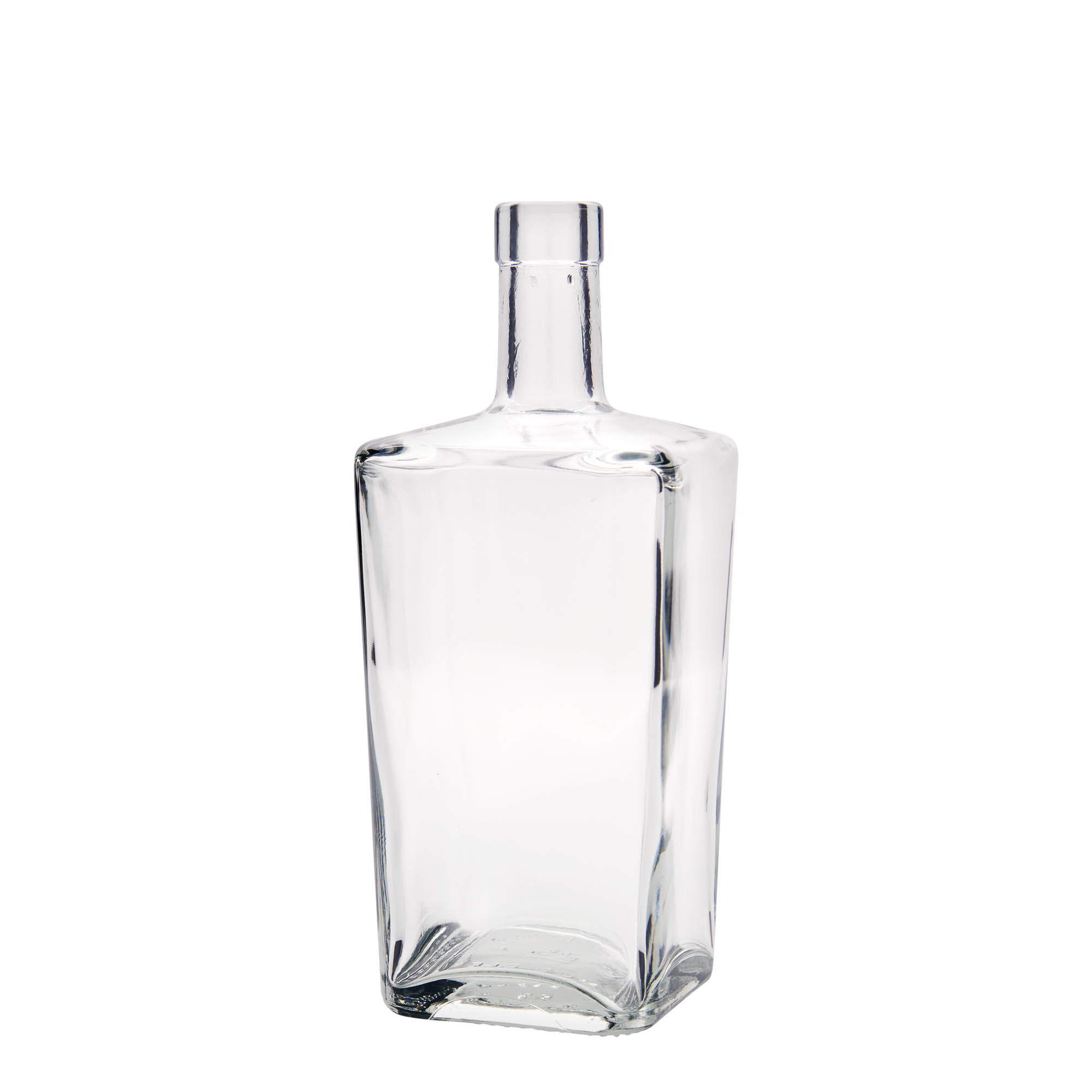 Bottiglia di vetro da 700 ml 'Noel', quadrata, bocca: sughero Bottiglia di vetro da 700 ml 'Noel', quadrata, bocca: sughero