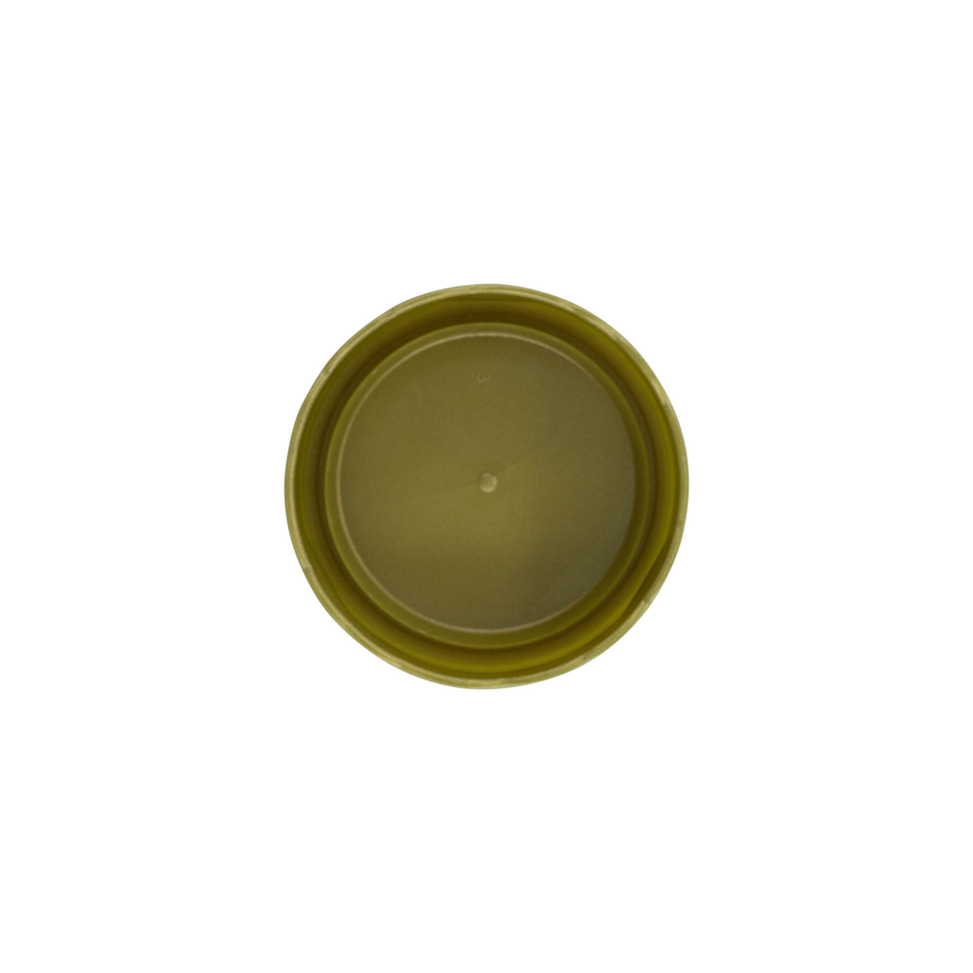 Coperchio a calotta per vasetto in ceramica, plastica HDPE, oro