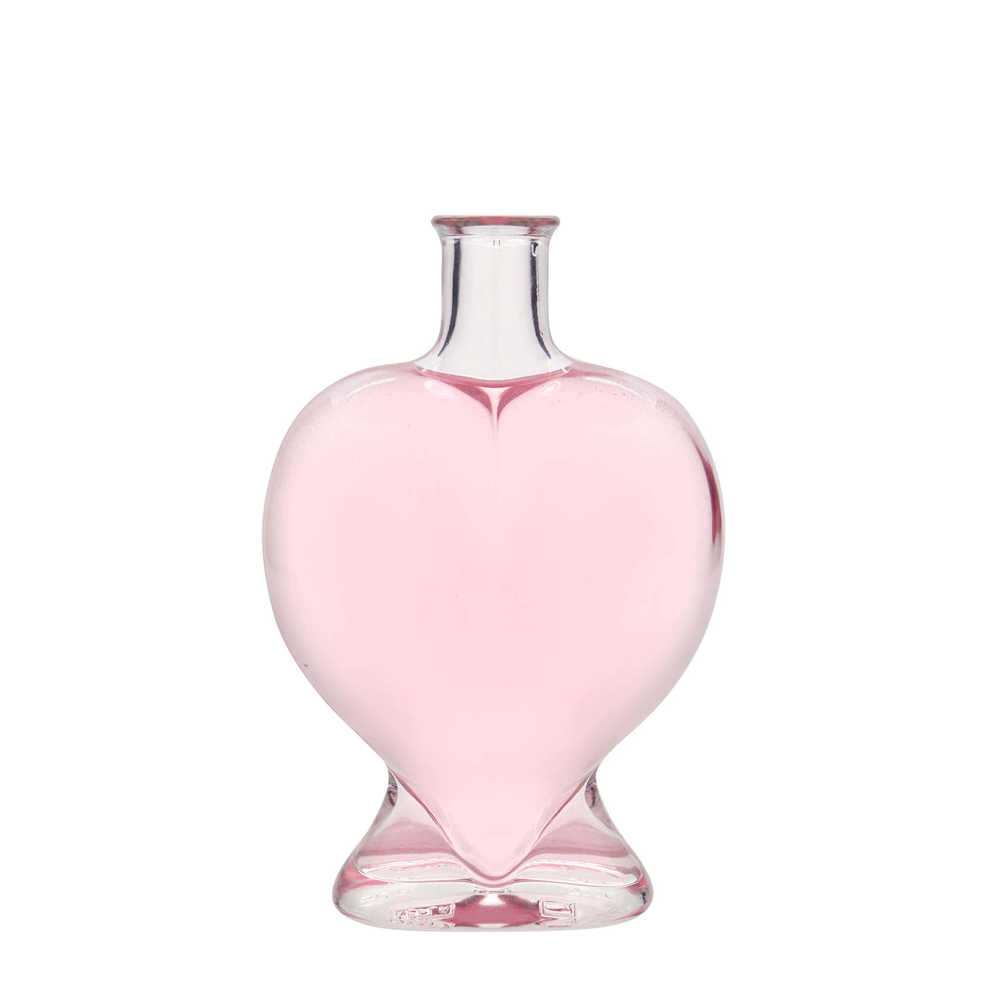 Bottiglia di vetro da 500 ml 'Cuore', bocca: sughero