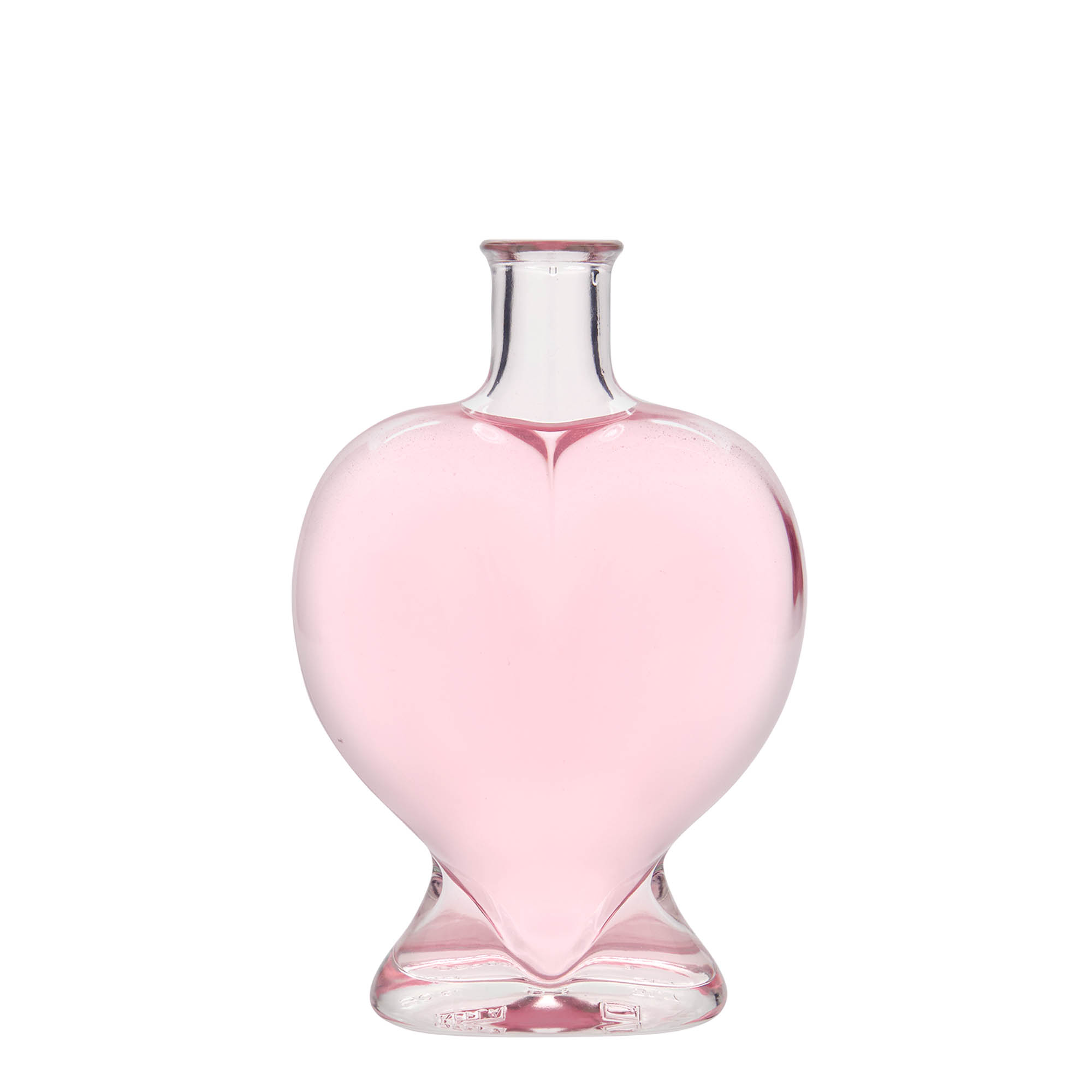Bottiglia di vetro da 500 ml 'Cuore', bocca: sughero