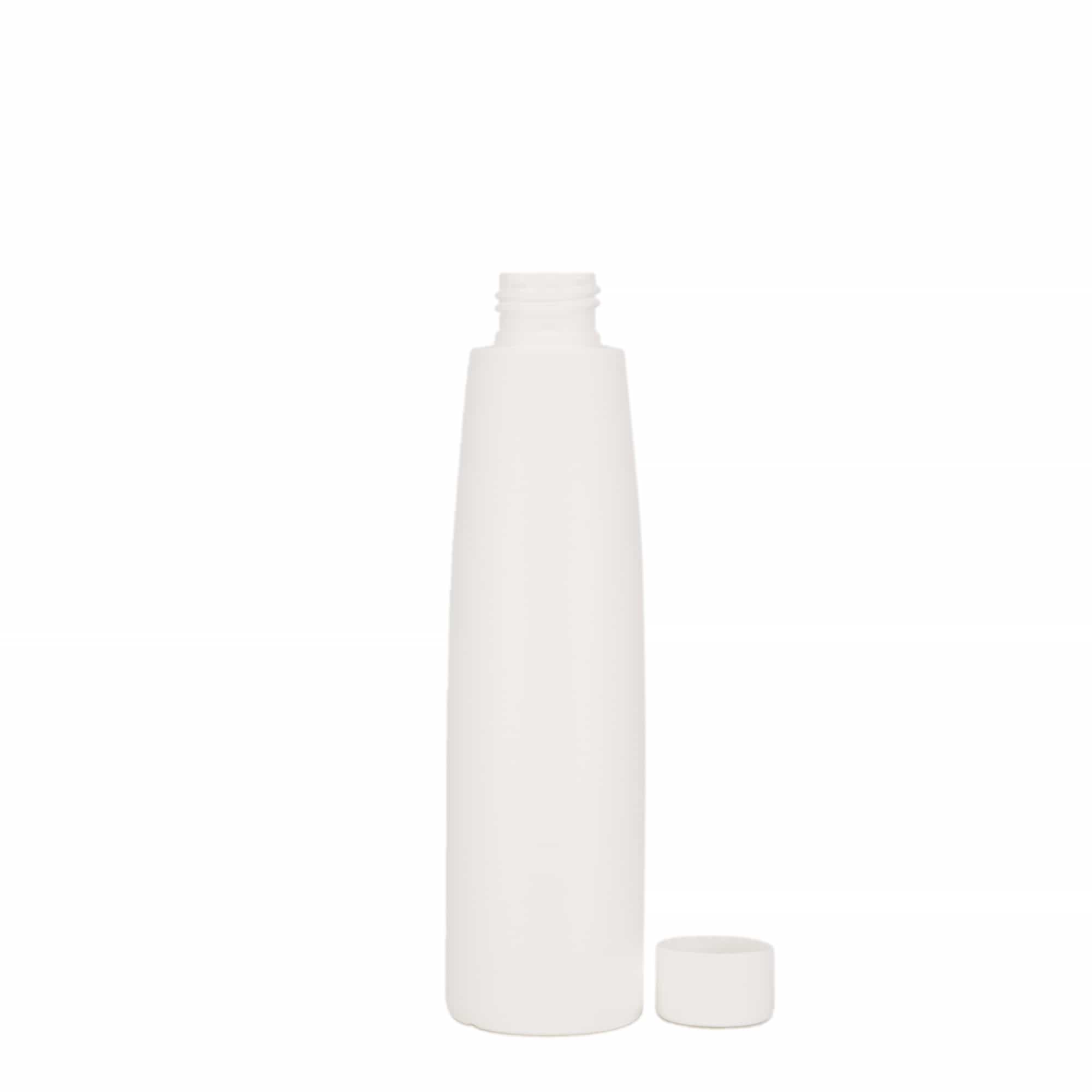 Bottiglia in plastica da 200 ml 'Donald', HDPE, bianca, bocca: 24/410