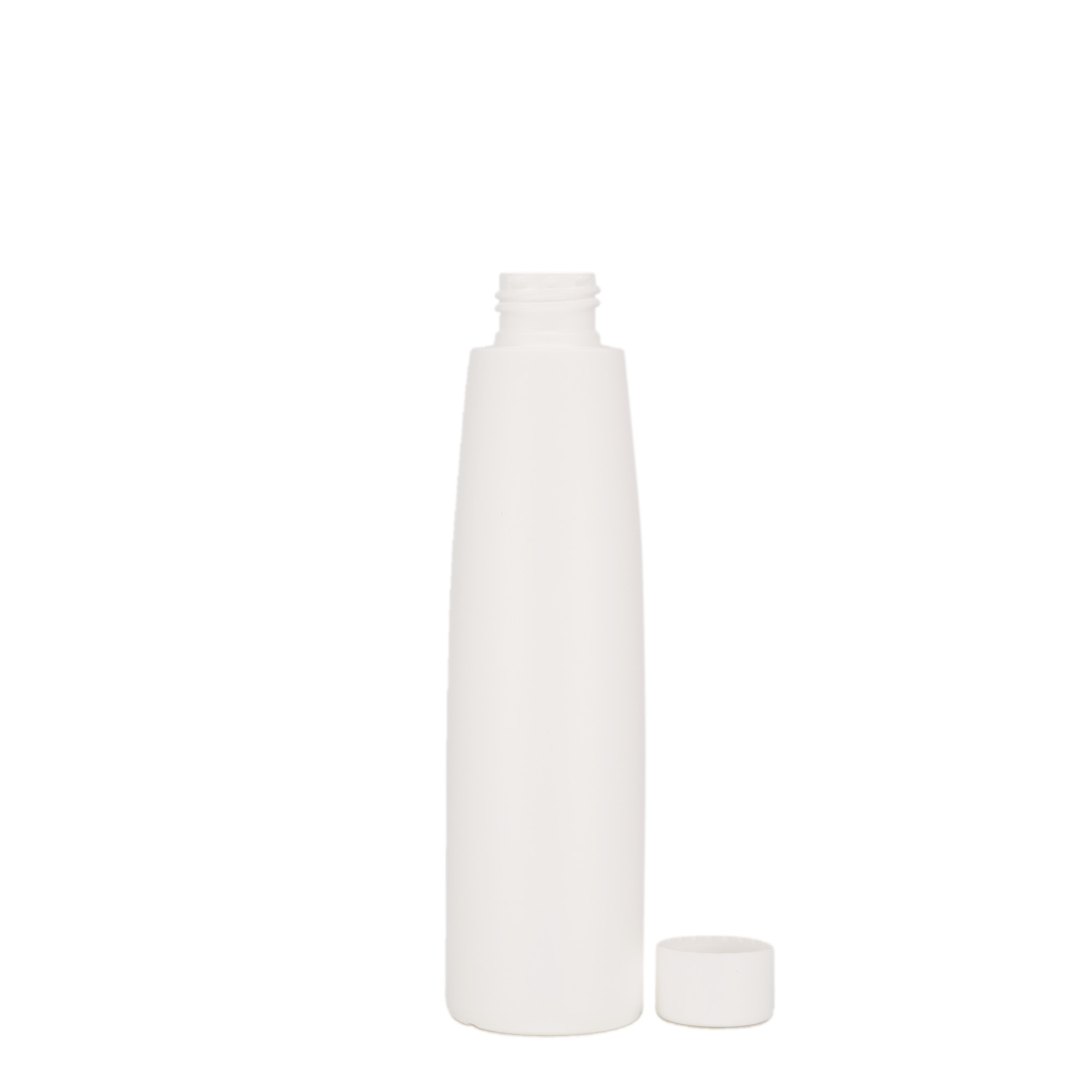 Bottiglia in plastica da 200 ml 'Donald', HDPE, bianca, bocca: 24/410