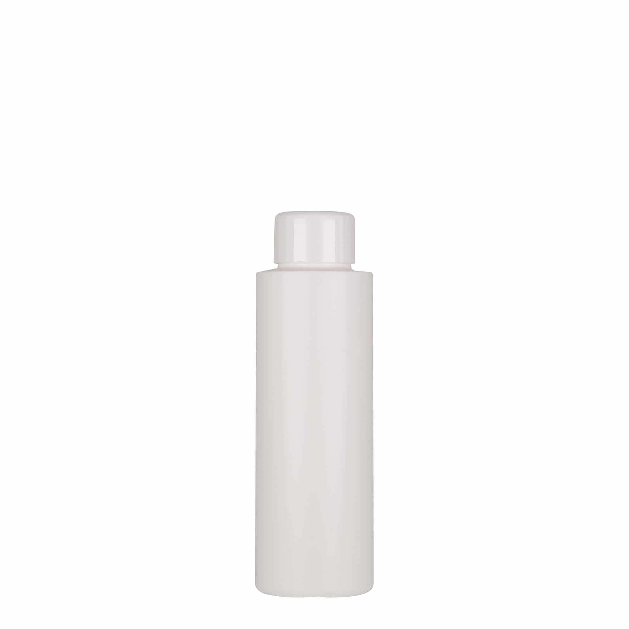 Bottiglia in plastica da 100 ml 'Pipe', HDPE verde, bianca, bocca: 24/410