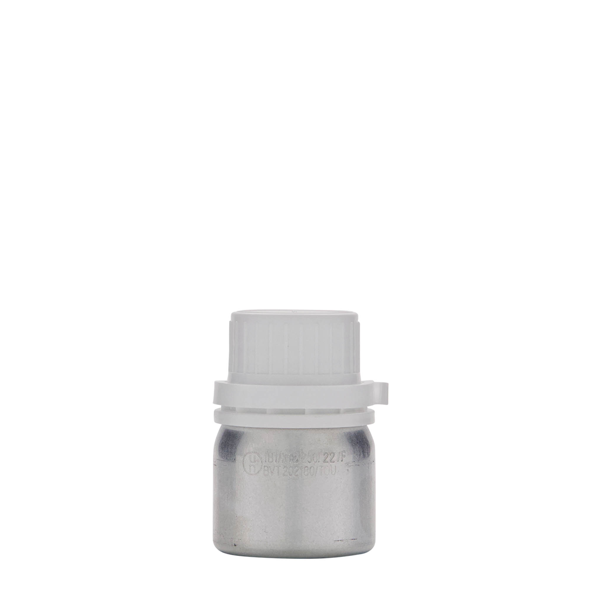 50 ml bottiglia in alluminio, metallo, argento, bocca: DIN 32