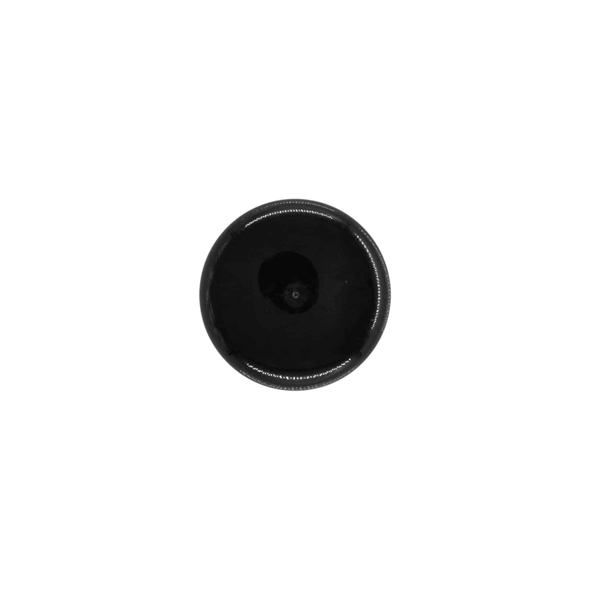 Tappo a vite con inserto riduttore dell'orifizio, plastica PP, nero, per imboccatura: 24/410
