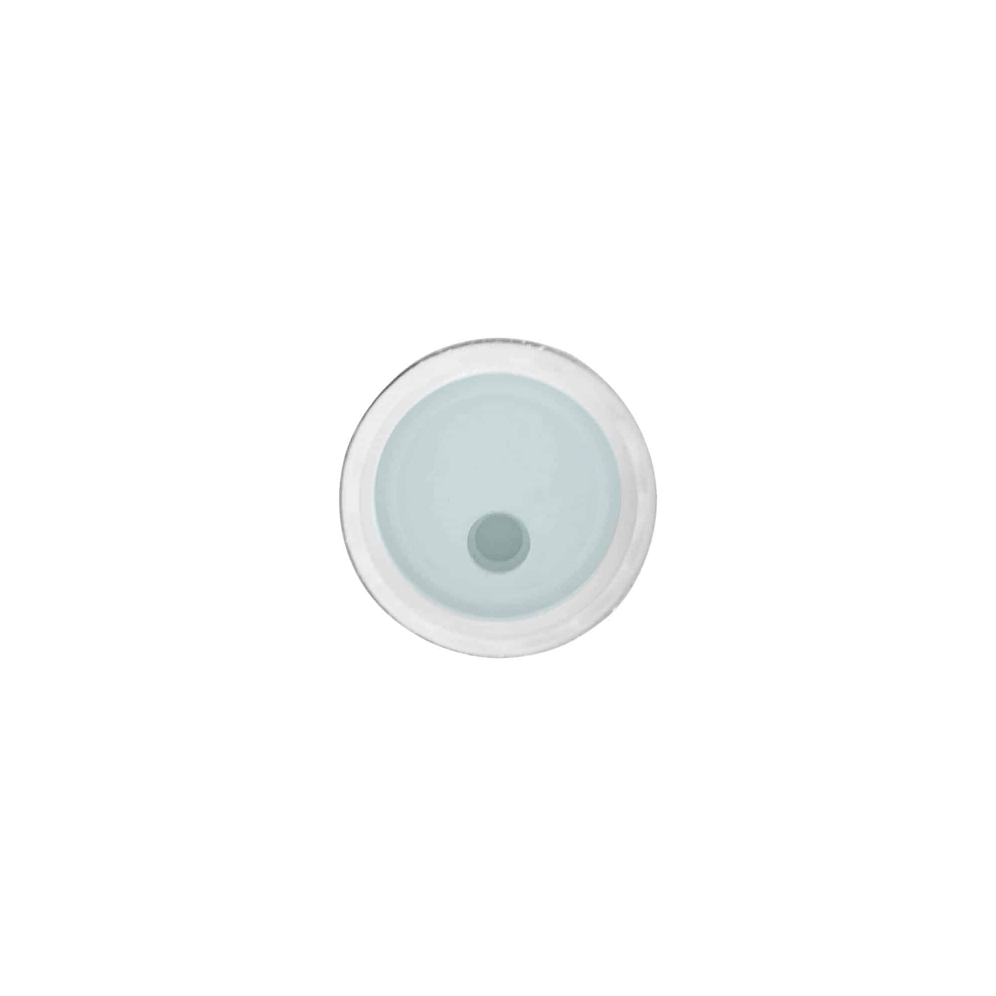 Tappo a vite Disc Top, plastica PP, argento, per bocca: 24/410