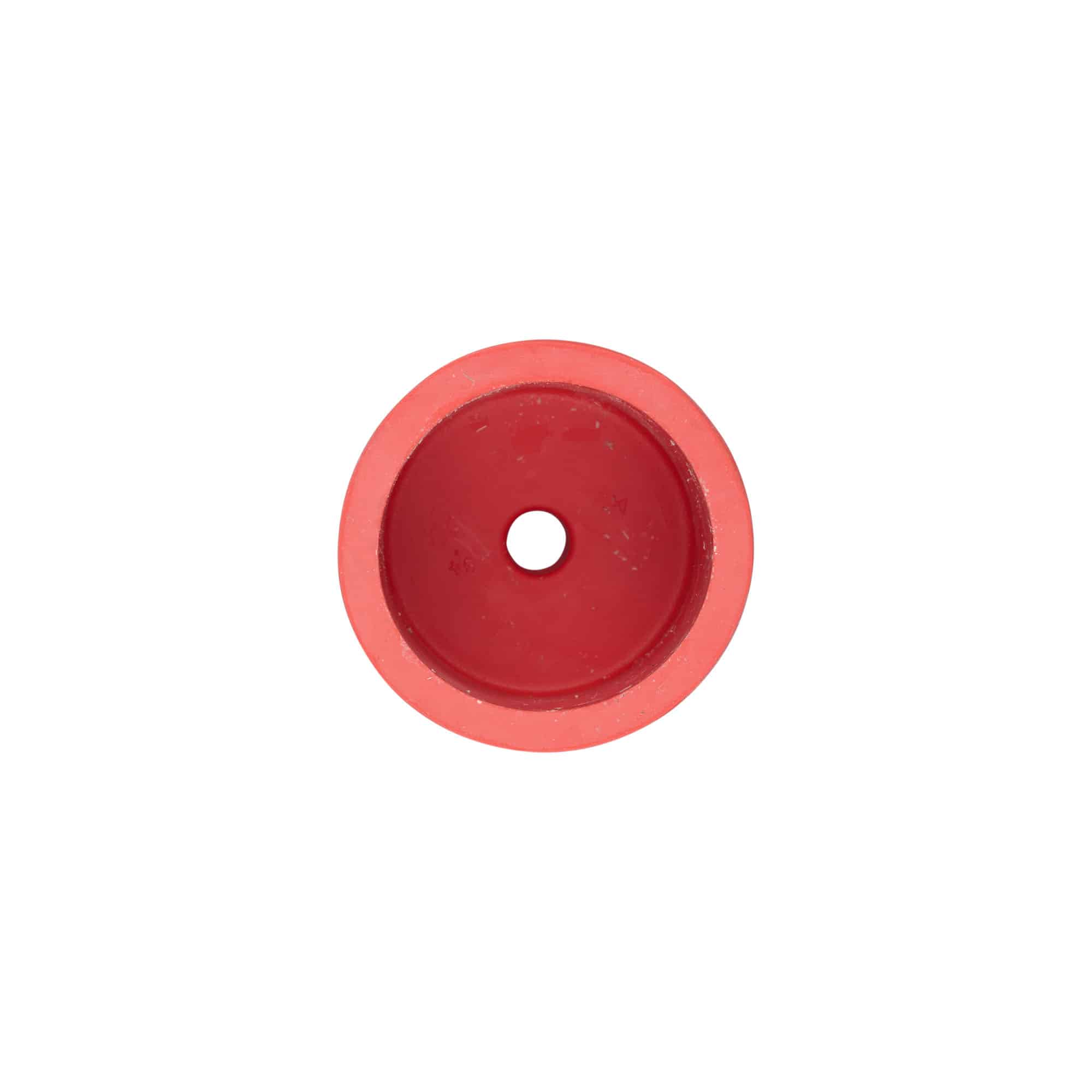 Tappo gorgogliatore N. 4, gomma, rosso