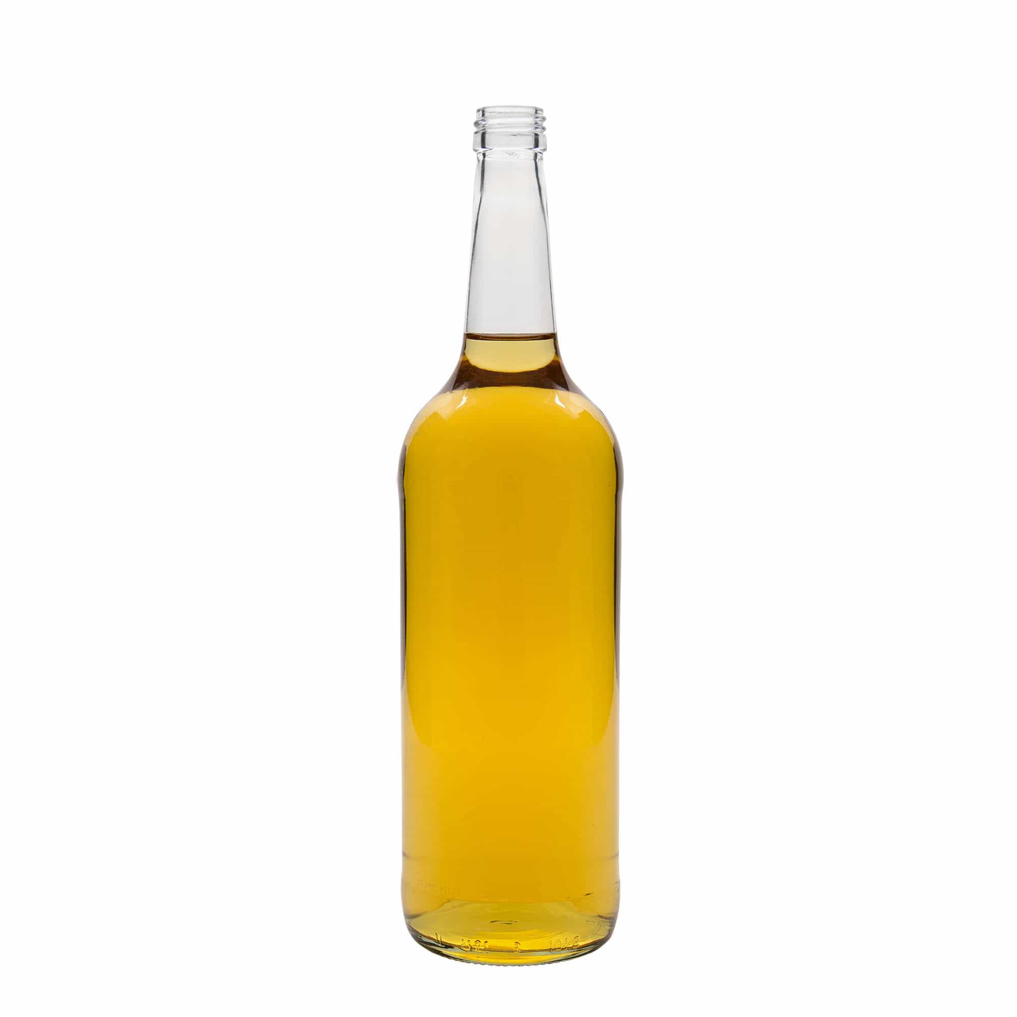 1.000 ml Bottiglia di vetro a collo dritto, imboccatura: PP 28