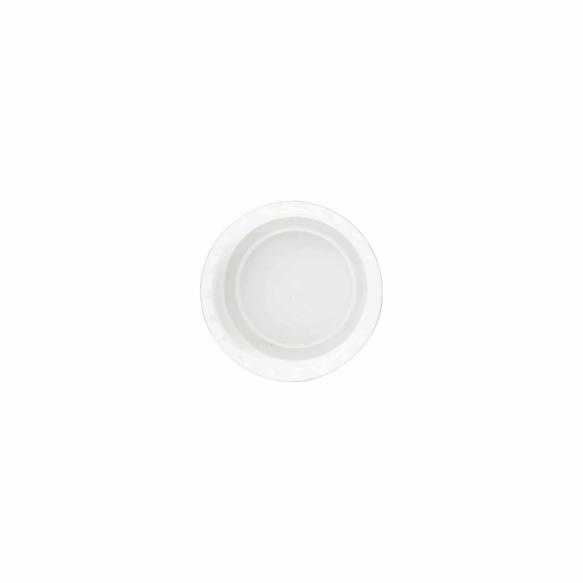Tappo a vite, plastica PP, bianco, per bocca: 24/410