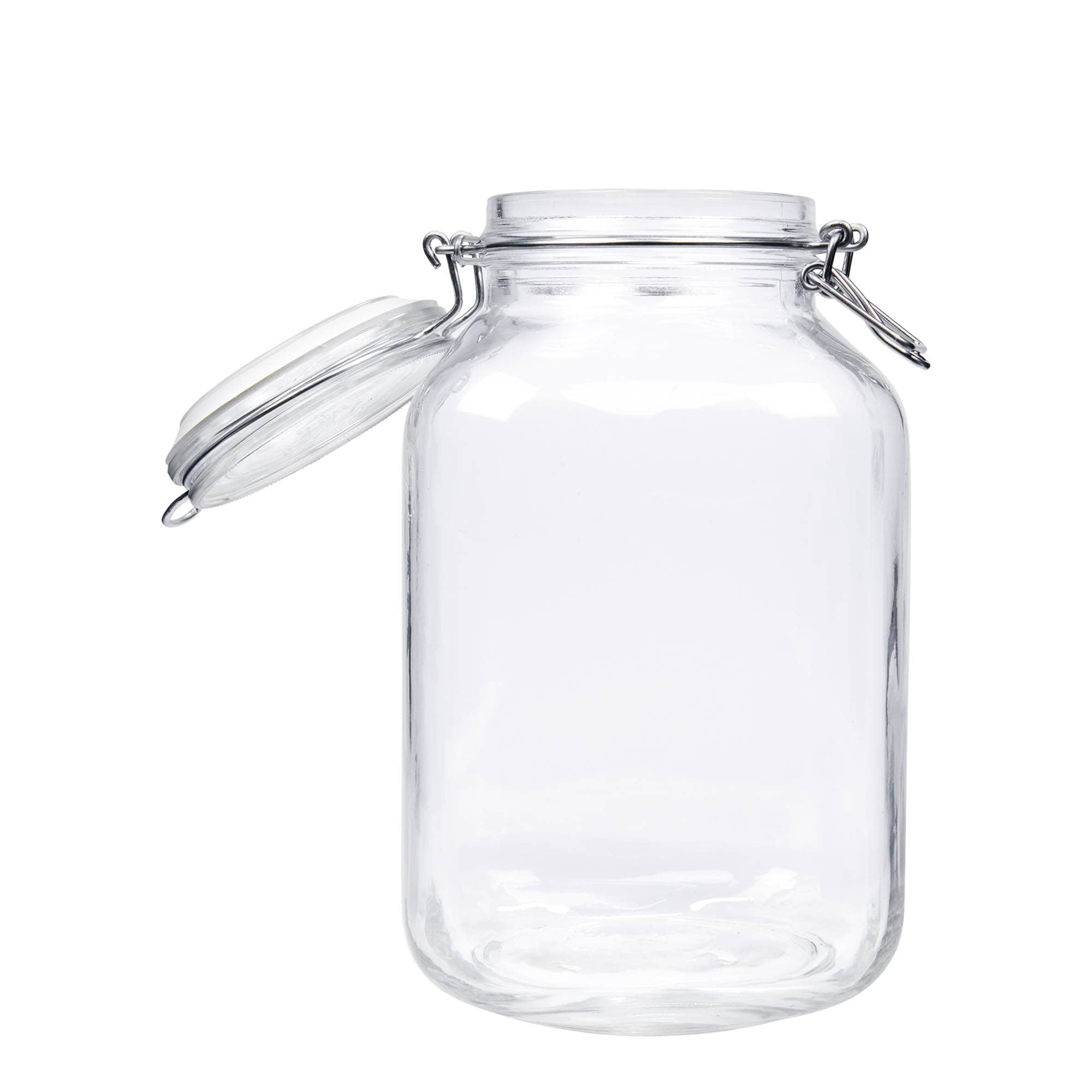Barattolo con chiusura a filo "Fido" da 3.000 ml, quadrato, bocca: chiusura a filo