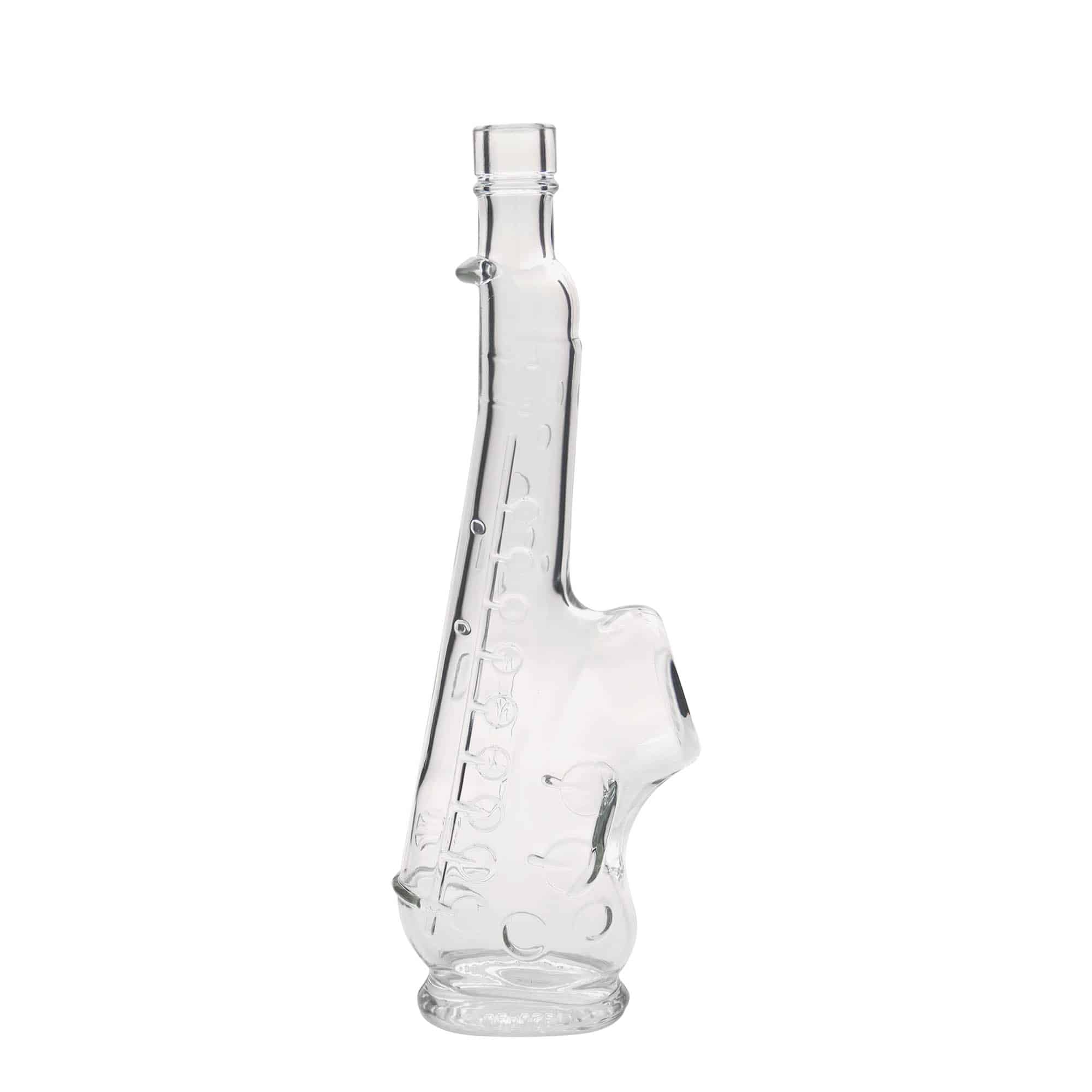 500 ml Bottiglia di vetro 'Sassofono', imboccatura: fascetta 500 ml Bottiglia di vetro 'Sassofono', imboccatura: fascetta