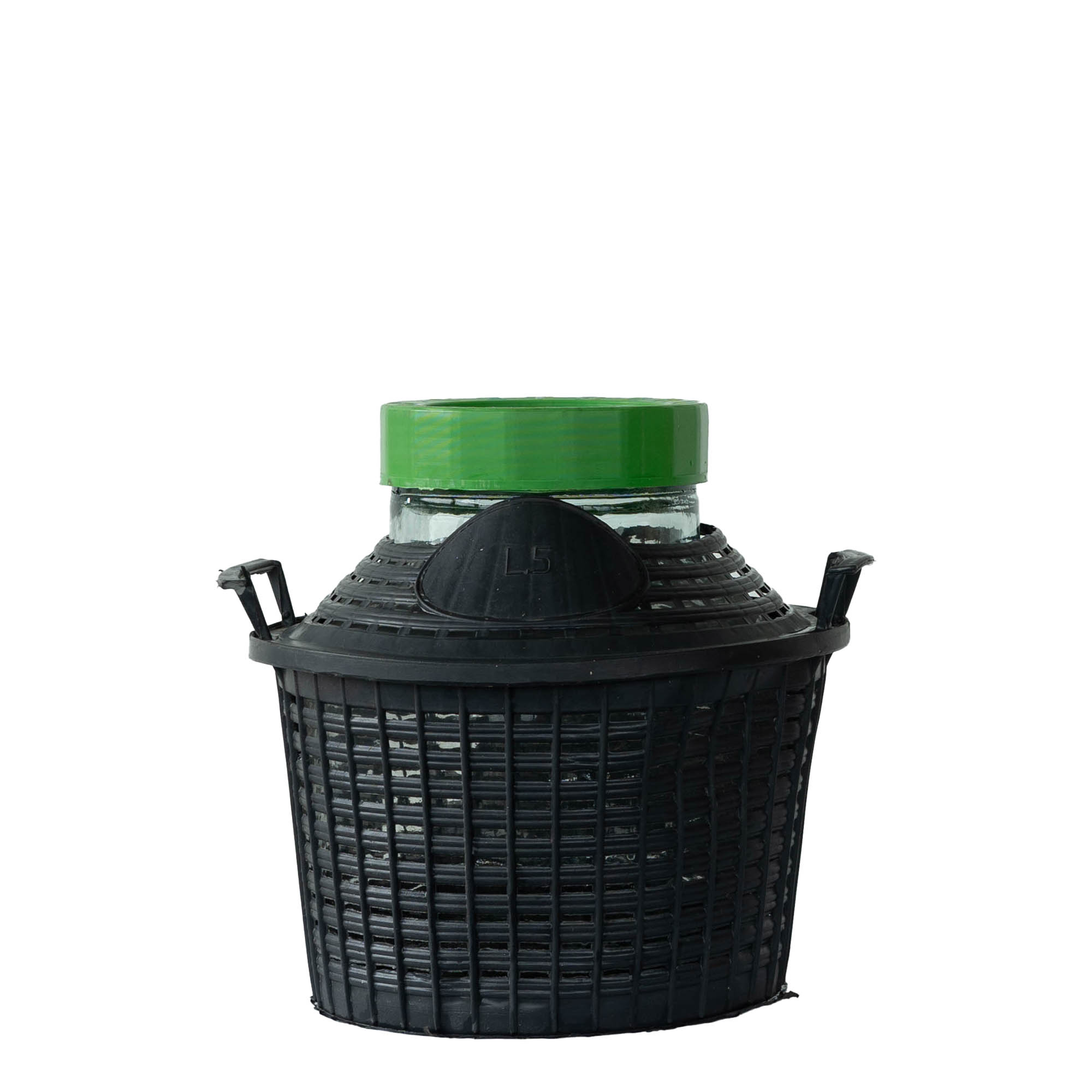 Bombola a pallone da 5 l, collo largo, vetro, bocca: chiusura a vite Bombola a pallone da 5 l, collo largo, vetro, bocca: chiusura a vite