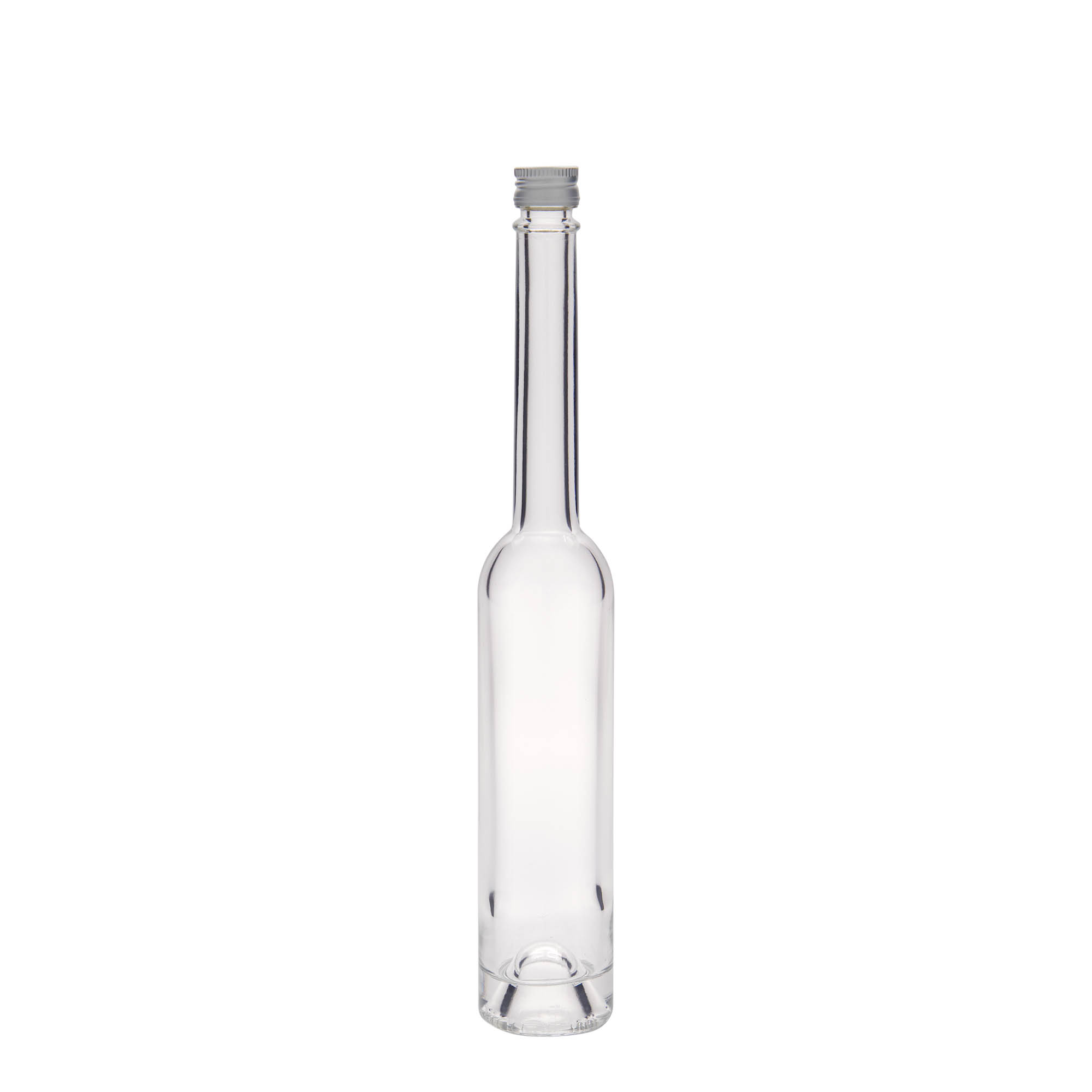 Bottiglia di vetro da 100 ml 'Platina', bocca: PP 18 Bottiglia di vetro da 100 ml 'Platina', bocca: PP 18
