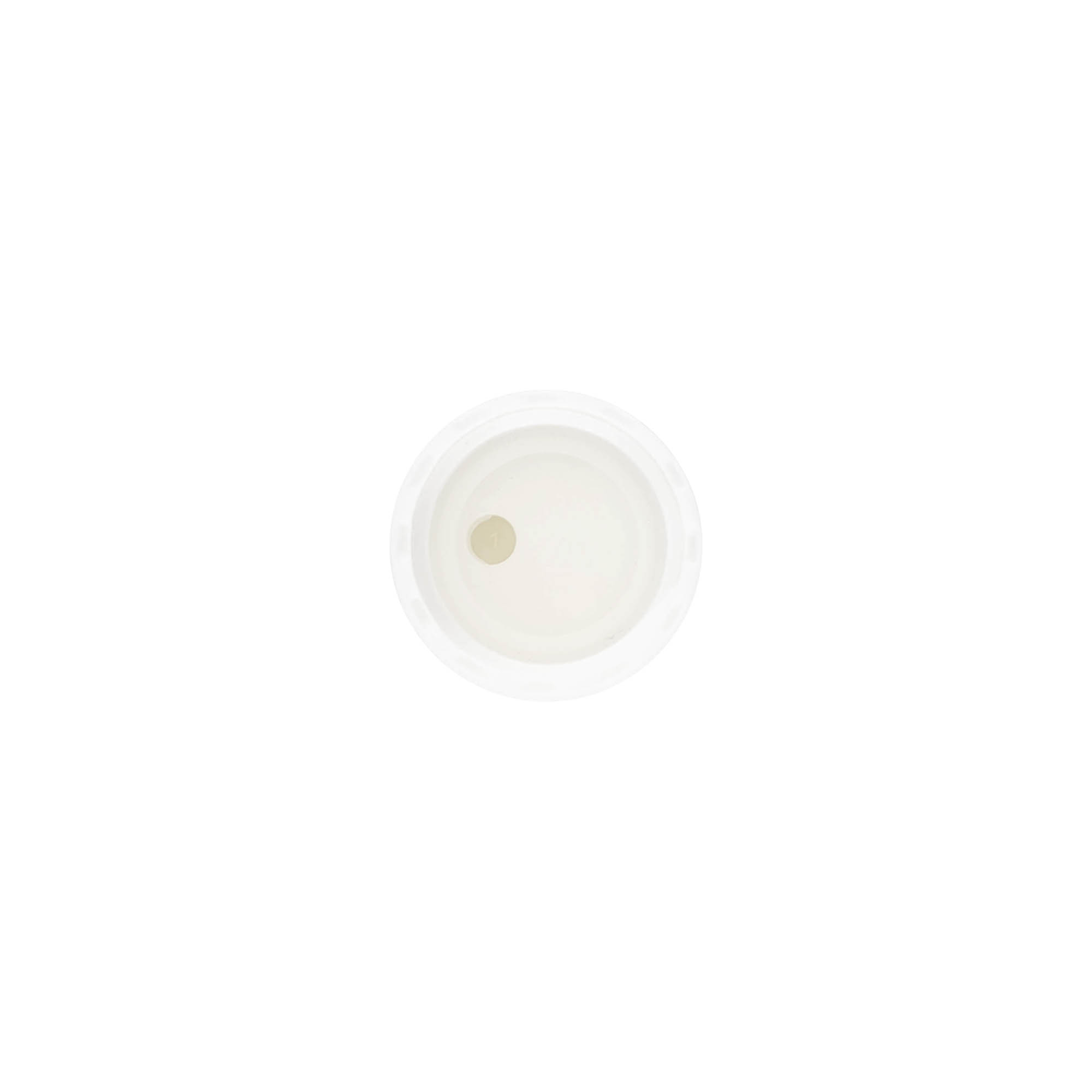Tappo a vite Disc Top, plastica PP, bianco, per bocca: 20/410 Tappo a vite Disc Top, plastica PP, bianco, per bocca: 20/410