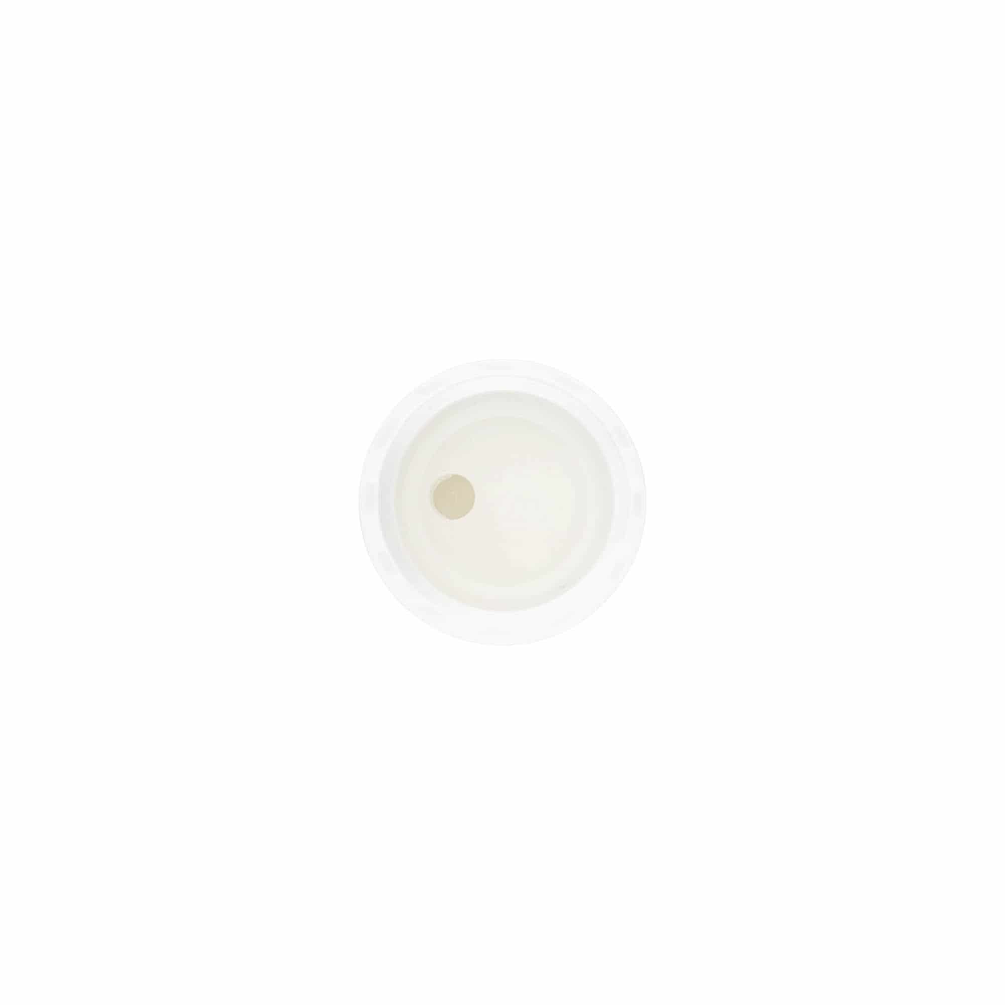 Tappo a vite Disc Top, plastica PP, bianco, per bocca: 20/410