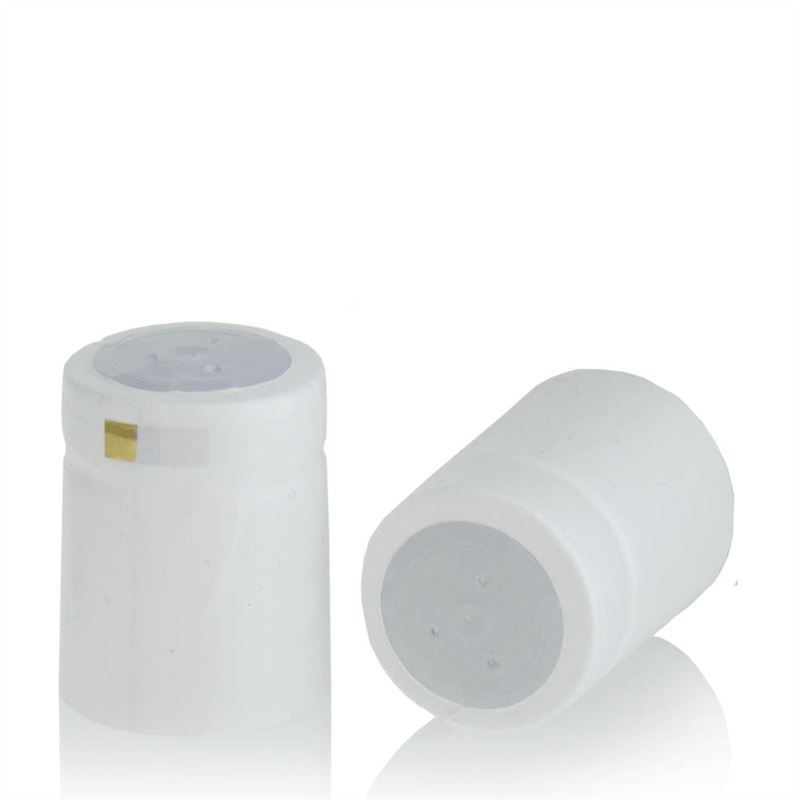 Capsula termoretraibile 32x41, plastica PVC, bianca Capsula termoretraibile 32x41, plastica PVC, bianca