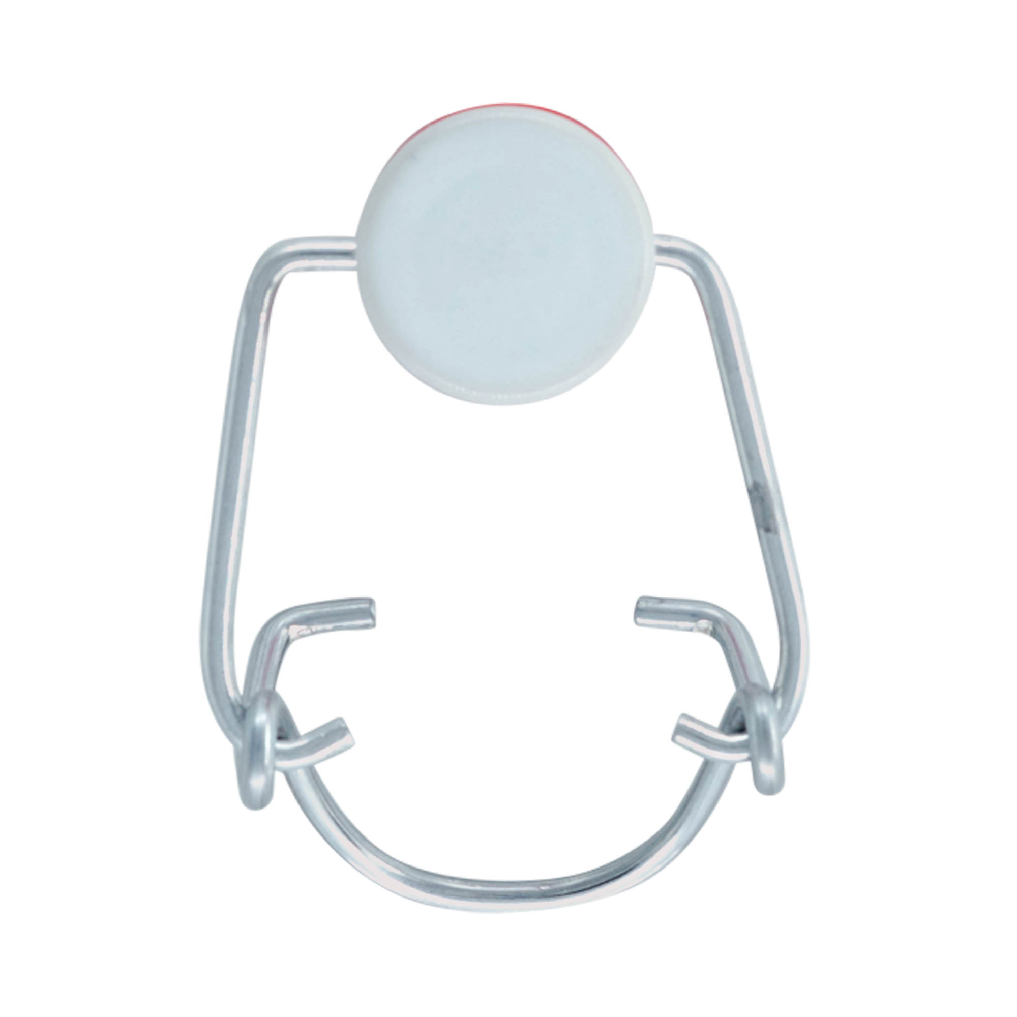 Chiusura a fibbia standard, plastica, rosso-bianco Chiusura a fibbia standard, plastica, rosso-bianco