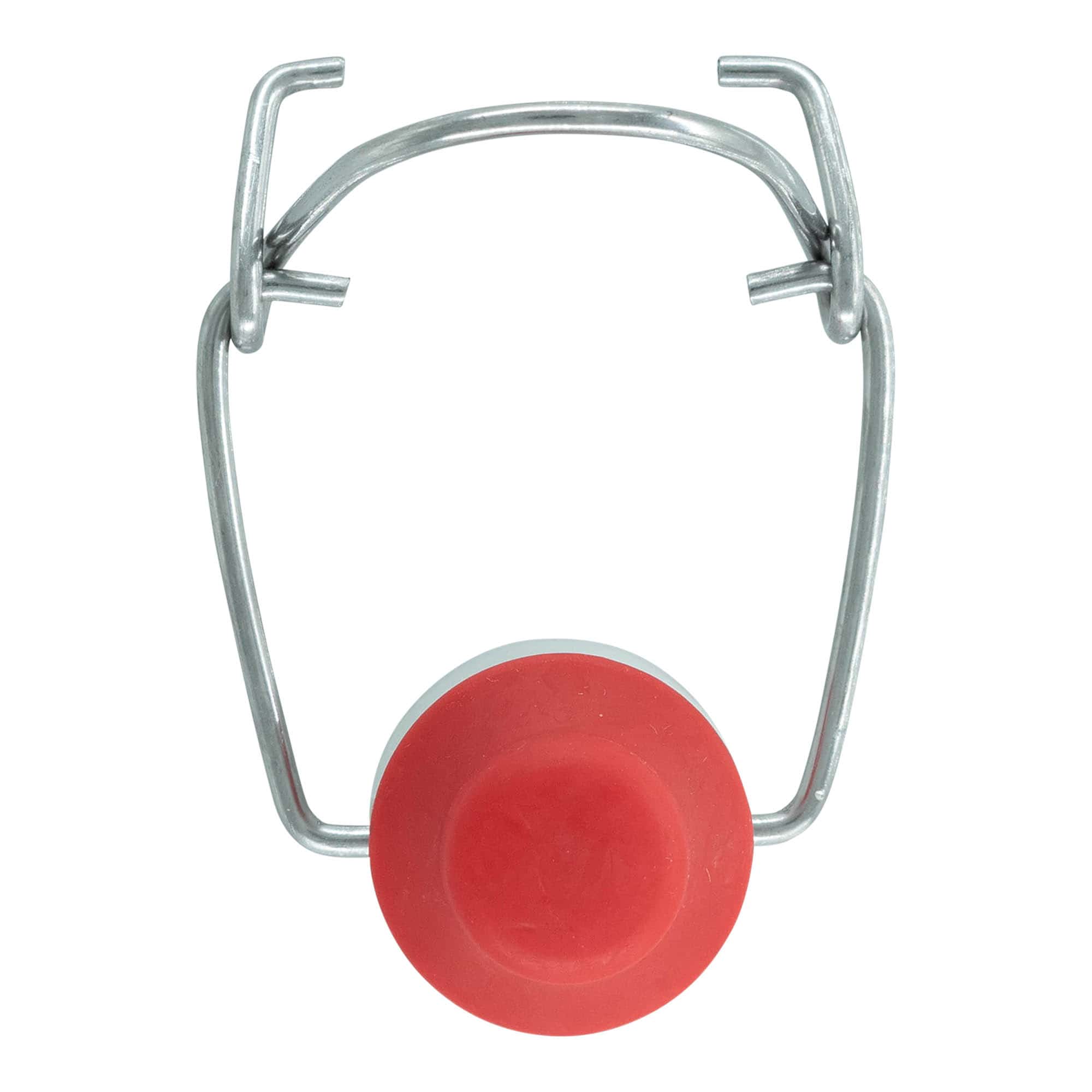 Chiusura a fibbia taglia speciale, plastica, rosso-bianco
