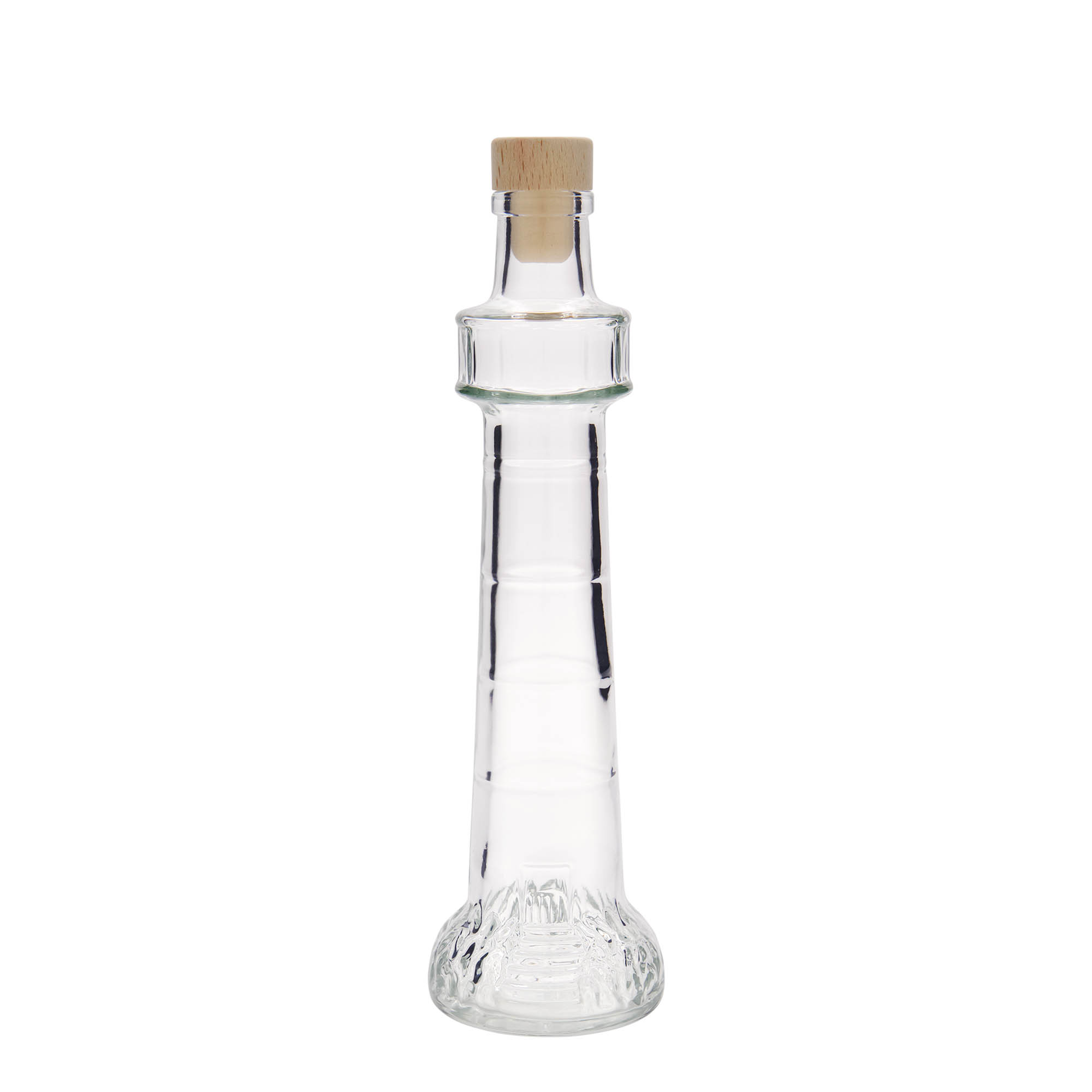 Bottiglia di vetro da 200 ml 'Leuchtturm', bocca: sughero Bottiglia di vetro da 200 ml 'Leuchtturm', bocca: sughero