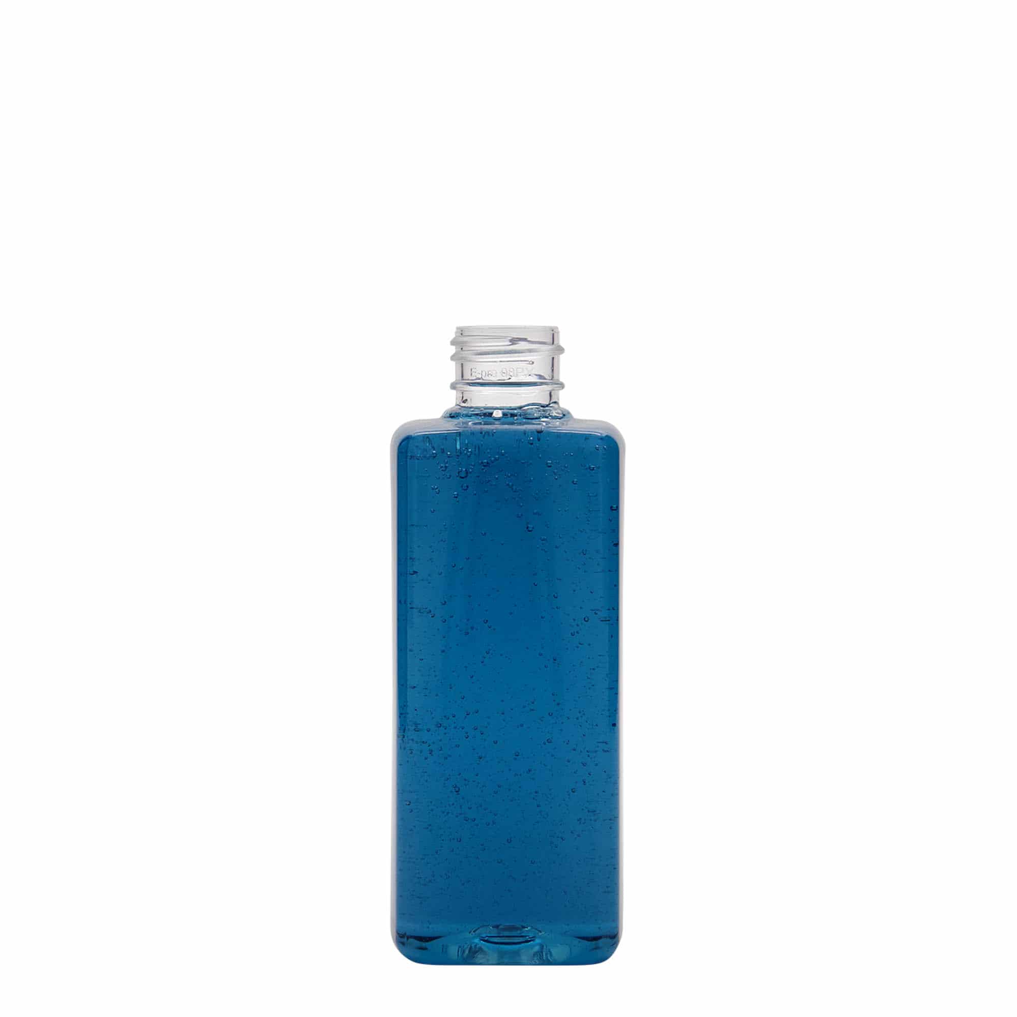 200 ml Bottiglia PET 'Karl', quadrato, plastica, imboccatura: GPI 24/410