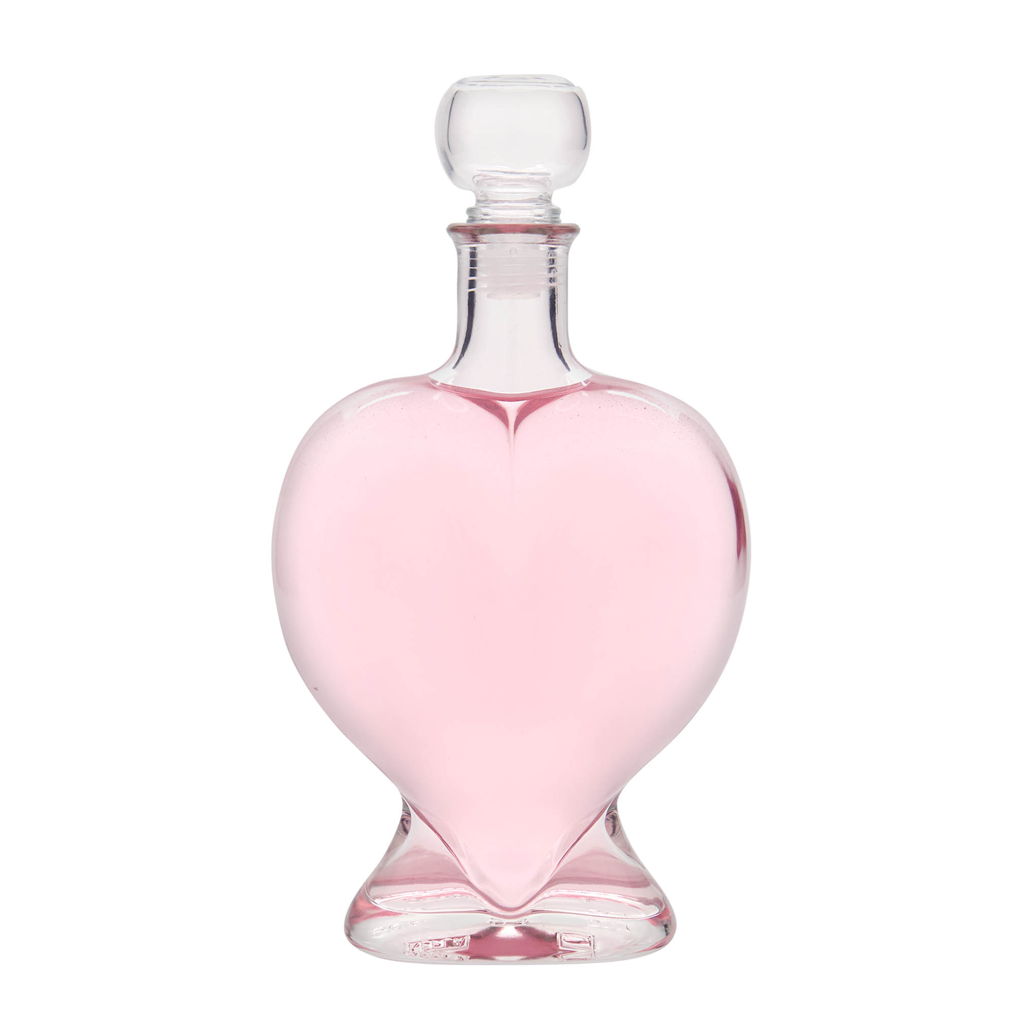 Bottiglia di vetro da 500 ml 'Cuore', bocca: sughero