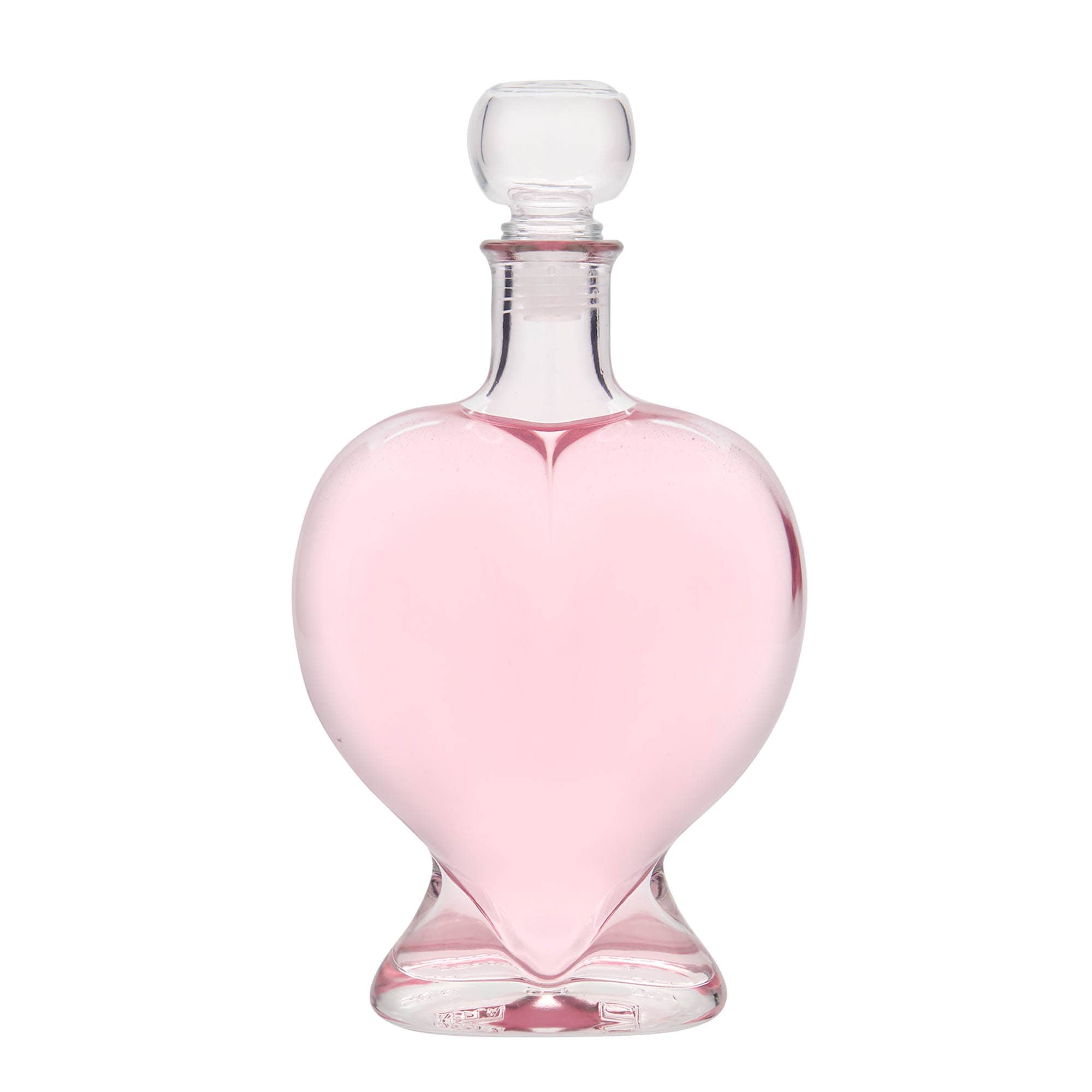 Bottiglia di vetro da 500 ml 'Cuore', bocca: sughero