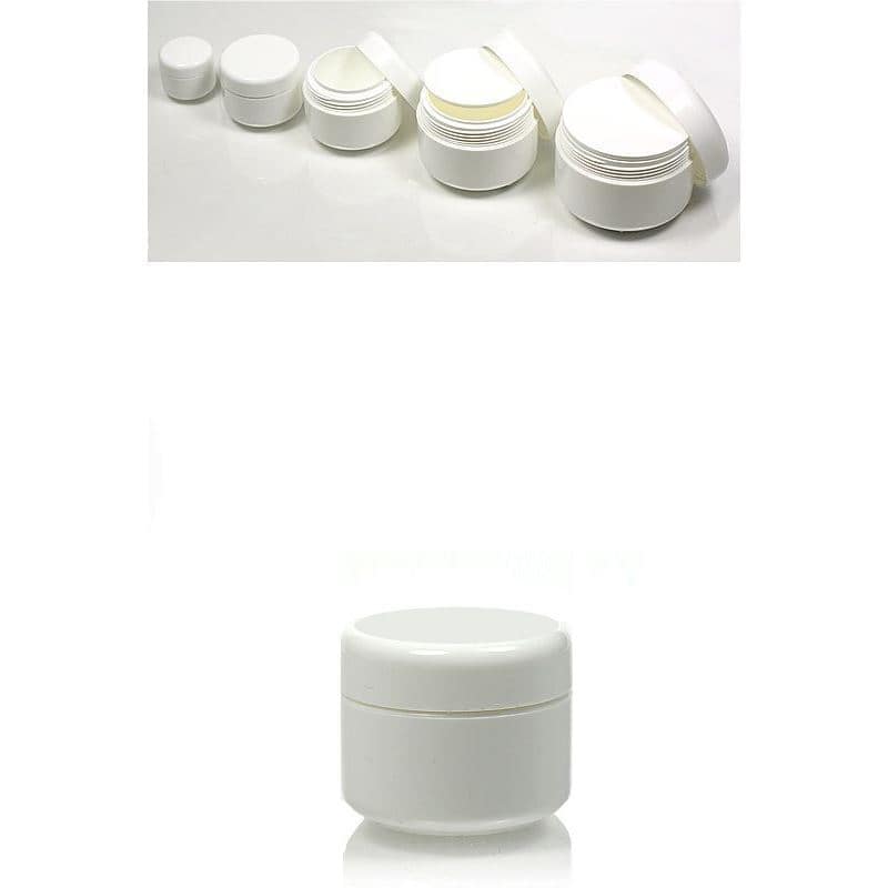 5 ml Contenitore cosmetico 'Magic', plastica PP, bianco, imboccatura: a vite