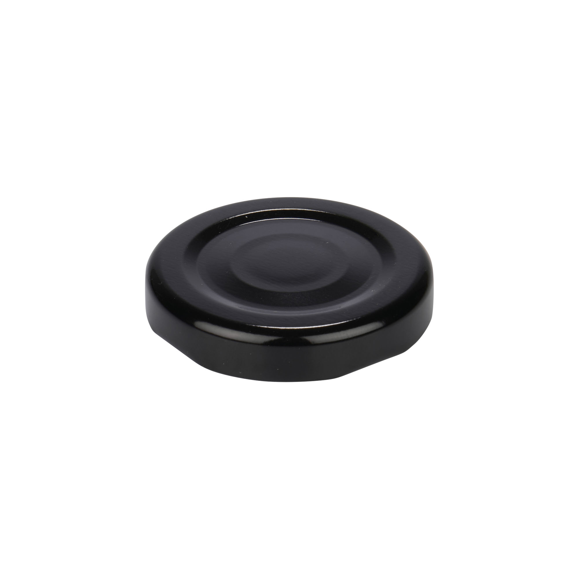Tappo Twist-Off, lamiera bianca, nero, per bocca: TO 43 Tappo Twist-Off, lamiera bianca, nero, per bocca: TO 43