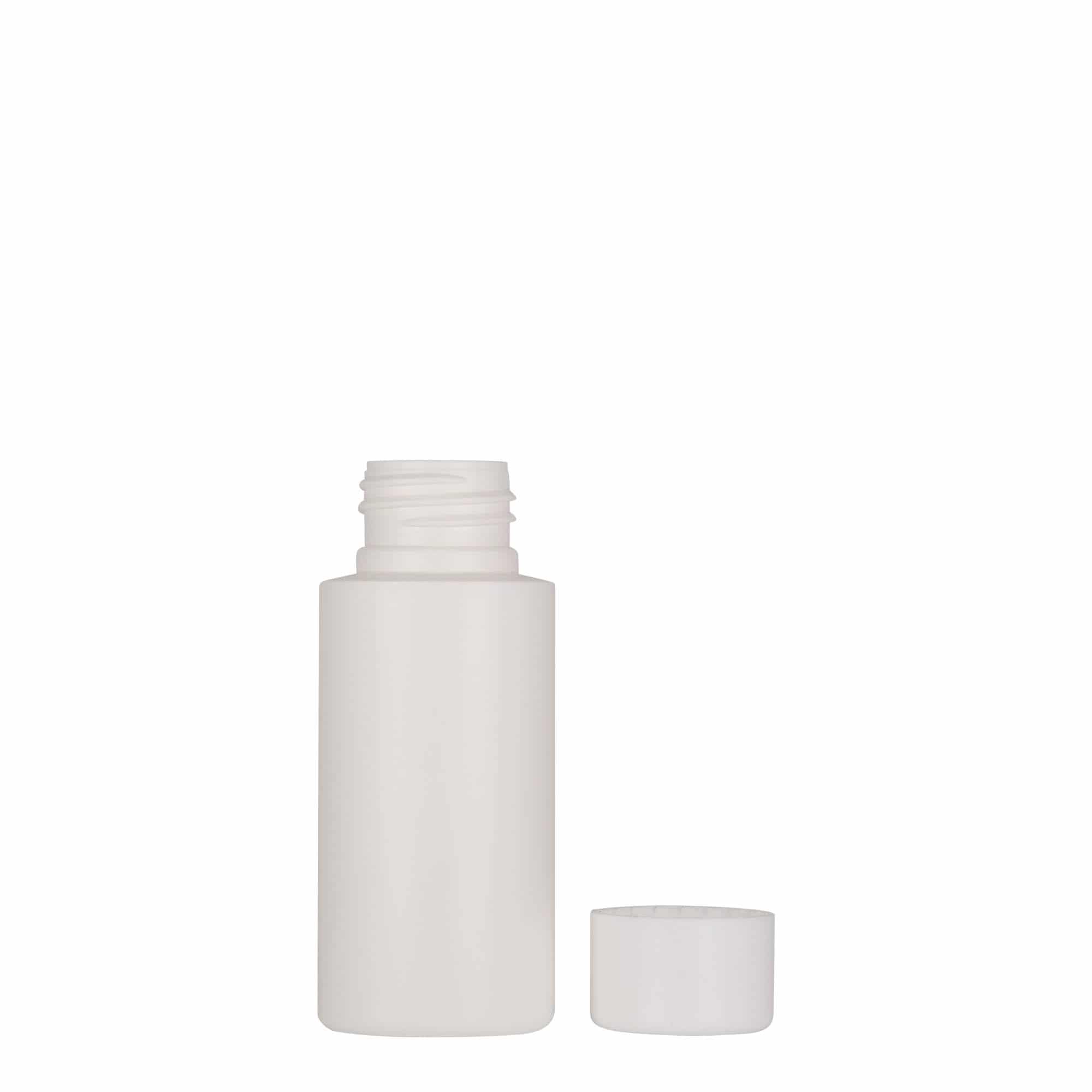 50 ml Flacone in plastica 'Pipe', HDPE, bianco, imboccatura: 24/410