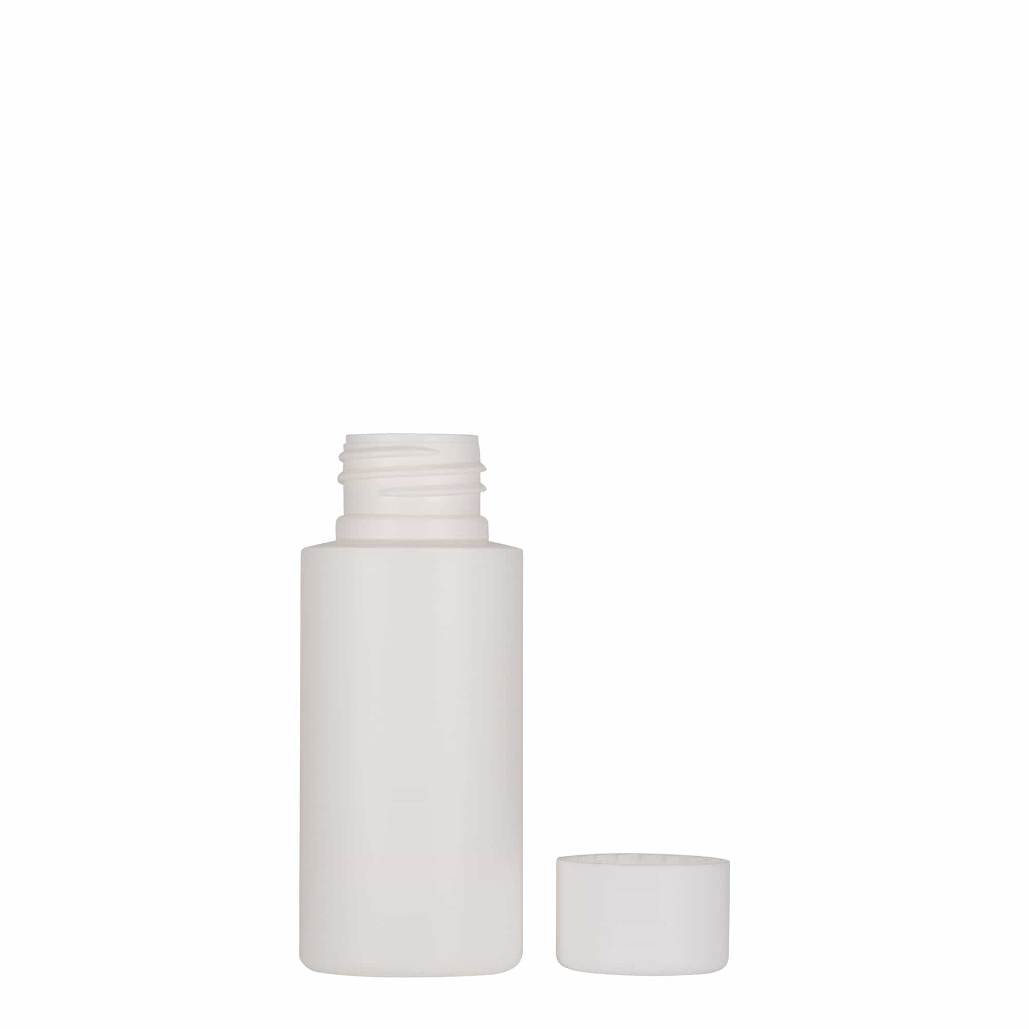 50 ml bottiglia in plastica 'Pipe', HDPE, bianca, bocca: 24/410