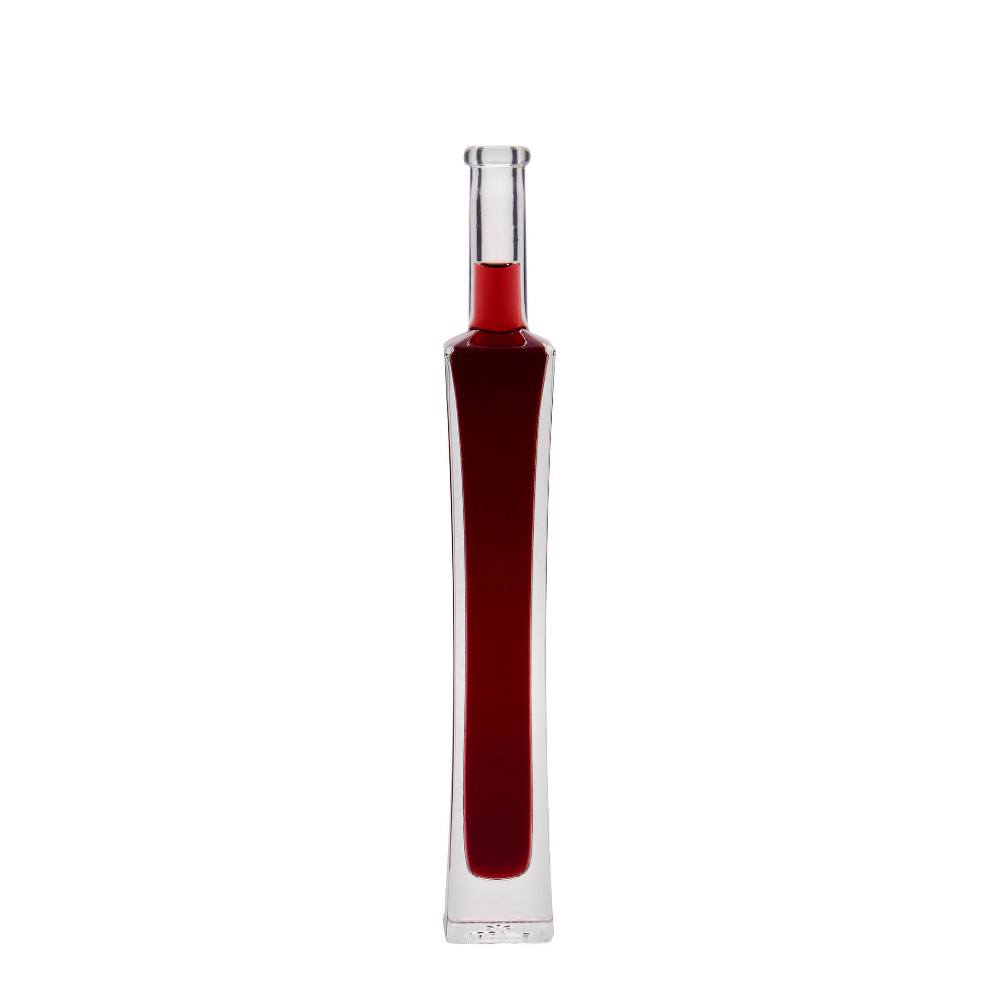 Bottiglia di vetro da 100 ml 'Koko', quadrata, bocca: tappo di sughero Bottiglia di vetro da 100 ml 'Koko', quadrata, bocca: tappo di sughero