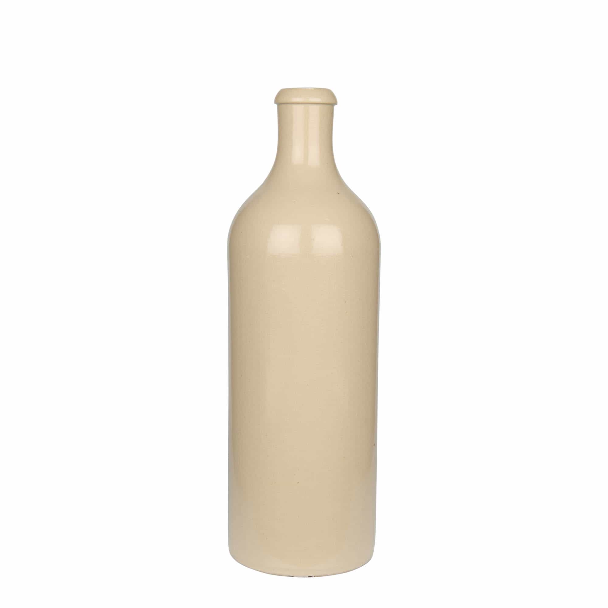 750 ml Bottiglia in ceramica, ceramica grès, beige, imboccatura: fascetta 750 ml Bottiglia in ceramica, ceramica grès, beige, imboccatura: fascetta