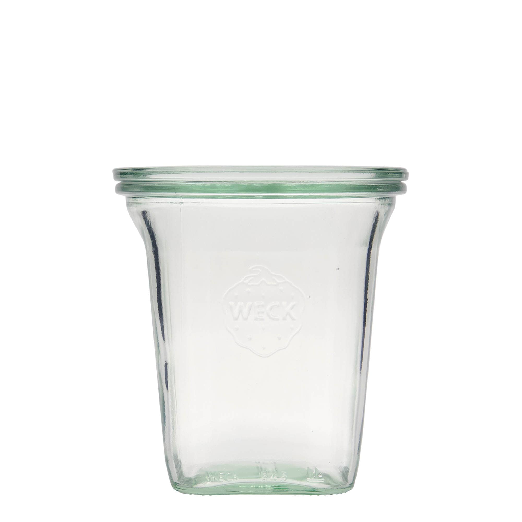 6x 545 ml WECK-Quadroglas con coperchio in vetro RR 100