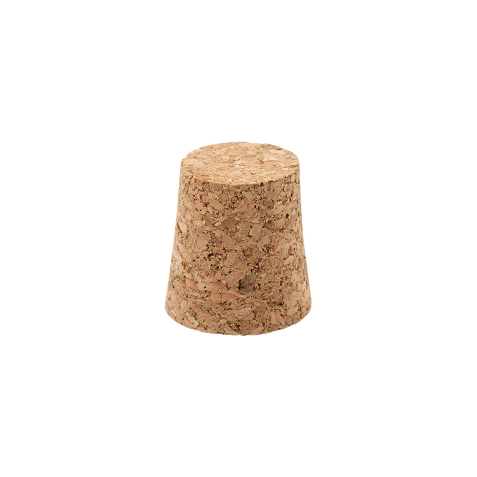 Tappo a punta 21-26 x 27, sughero pressato, beige, per bocca: sughero