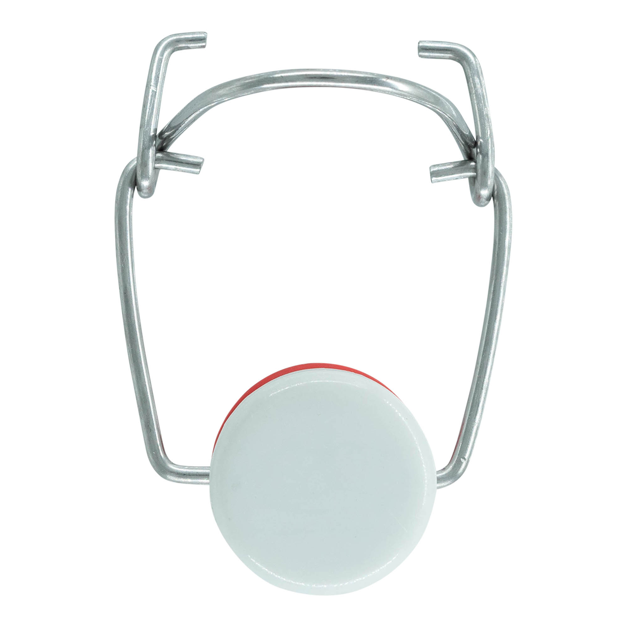 Chiusura a fibbia taglia speciale, plastica, rosso-bianco