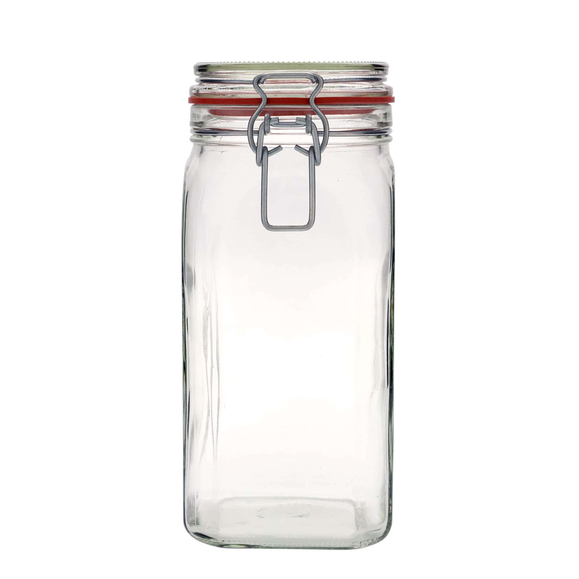 1.540 ml Barattolo ermetico, quadrato, vetro, imboccatura: chiusura meccanica 1.540 ml Barattolo ermetico, quadrato, vetro, imboccatura: chiusura meccanica