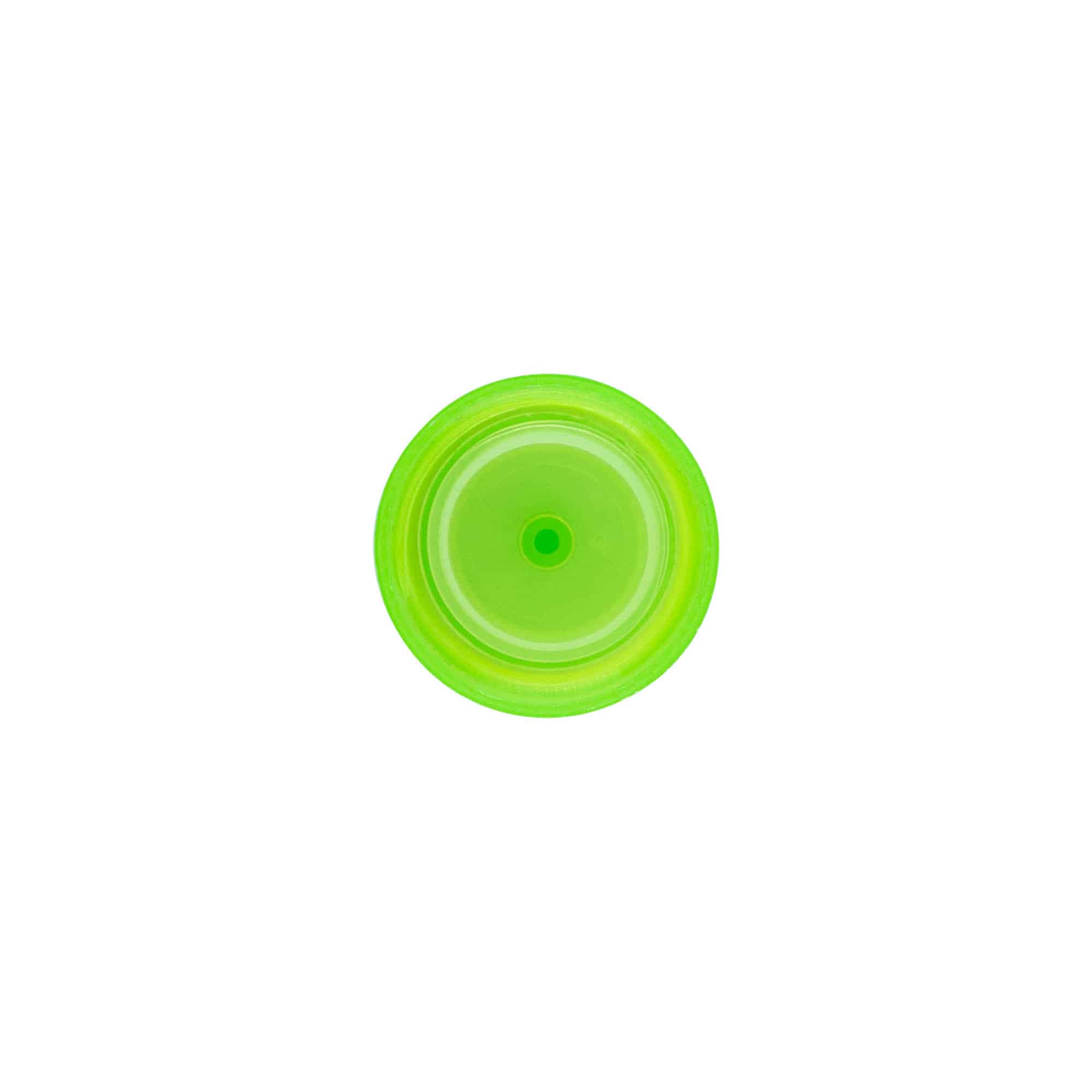 Tappo a vite con inserto a siringa, plastica PP, verde, per bocca: 24/410