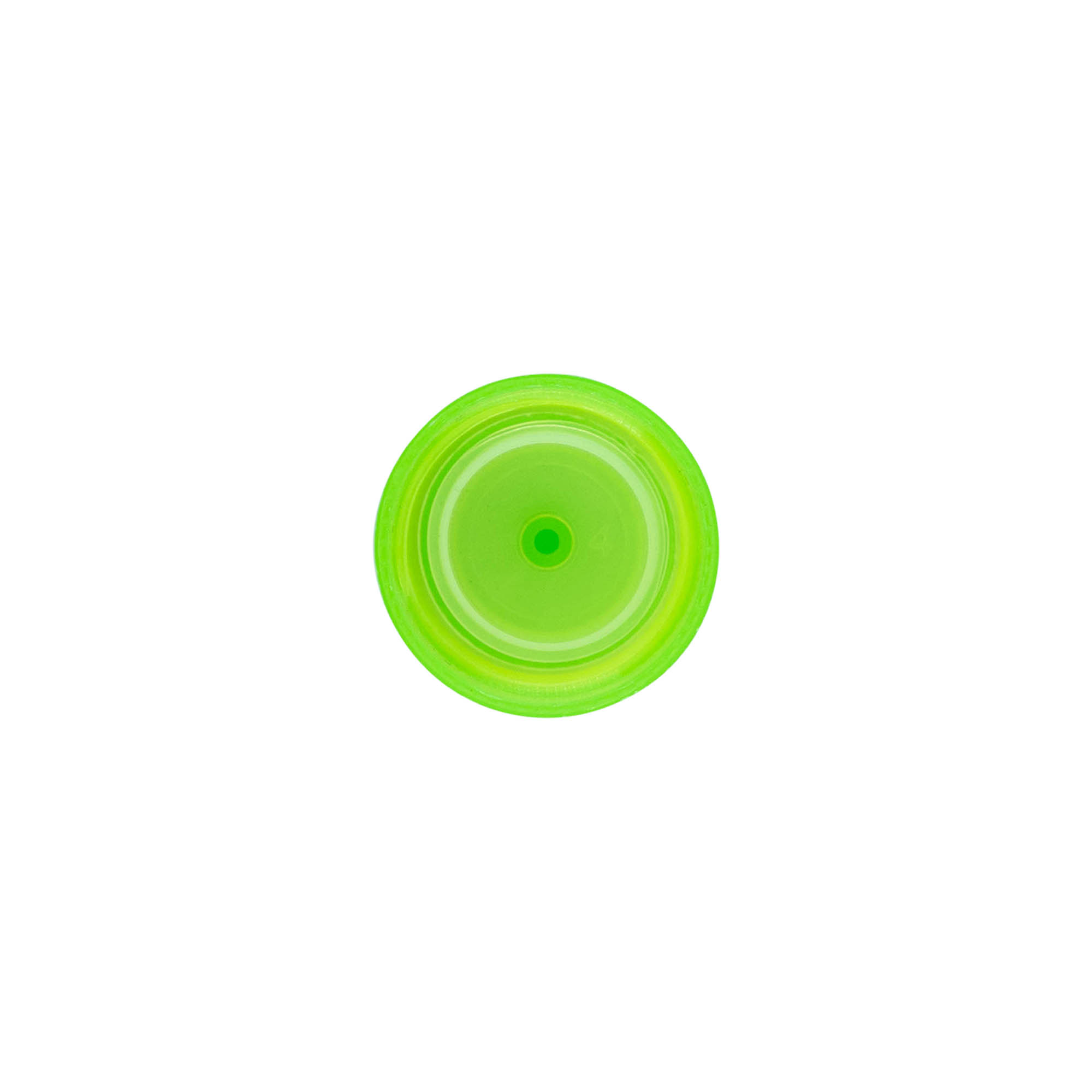 Tappo a vite con inserto a siringa, plastica PP, verde, per bocca: 24/410
