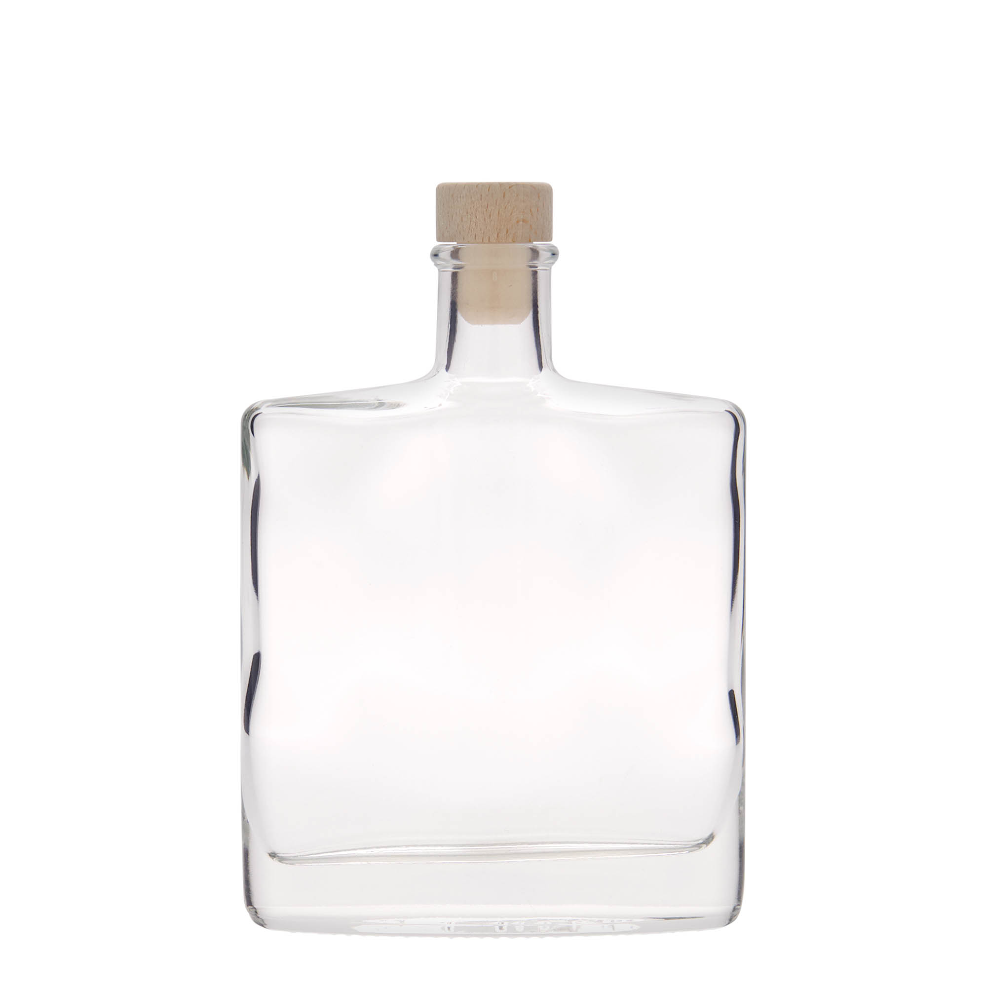 Bottiglia di vetro da 350 ml 'Zorbas', ovale, bocca: sughero Bottiglia di vetro da 350 ml 'Zorbas', ovale, bocca: sughero