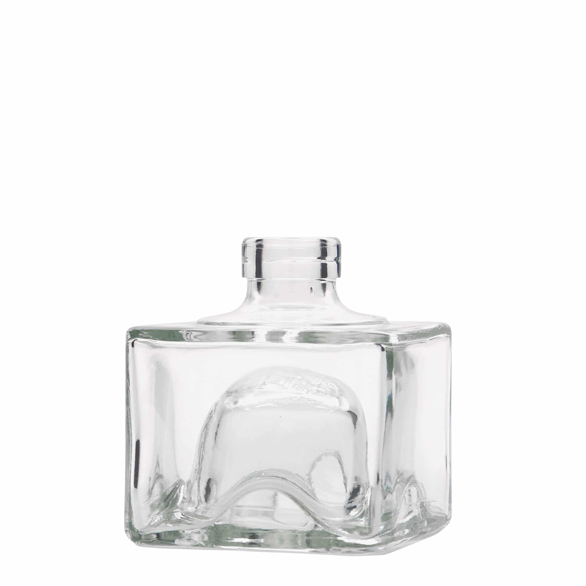 200 ml Bottiglia di vetro 'Cocolores', quadrata, imboccatura: fascetta