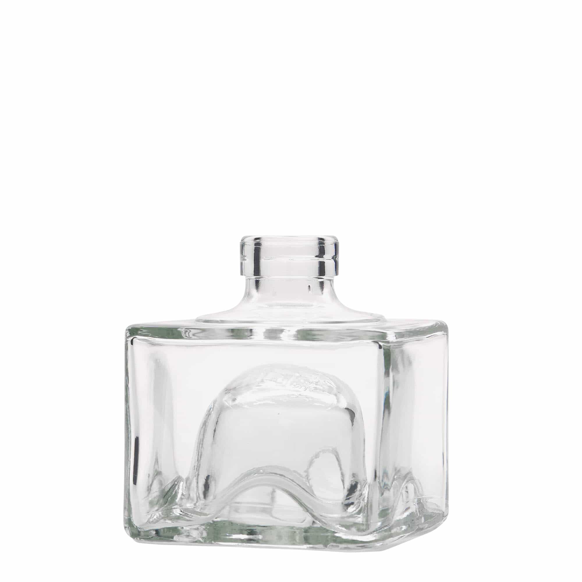Bottiglia di vetro da 200 ml 'Cocolores', quadrata, bocca: sughero