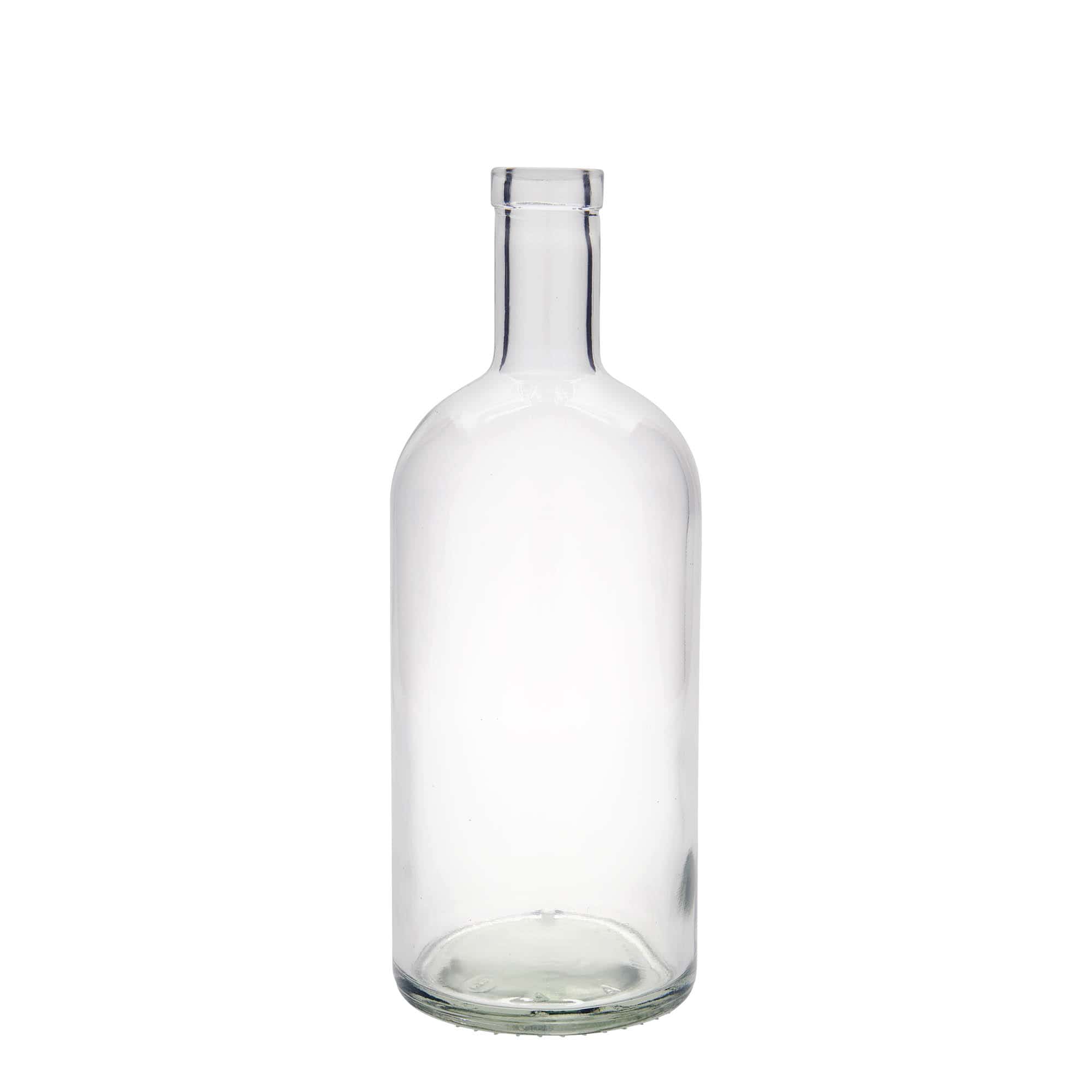 1.000 ml Bottiglia di vetro 'Gerardino', imboccatura: fascetta 1.000 ml Bottiglia di vetro 'Gerardino', imboccatura: fascetta