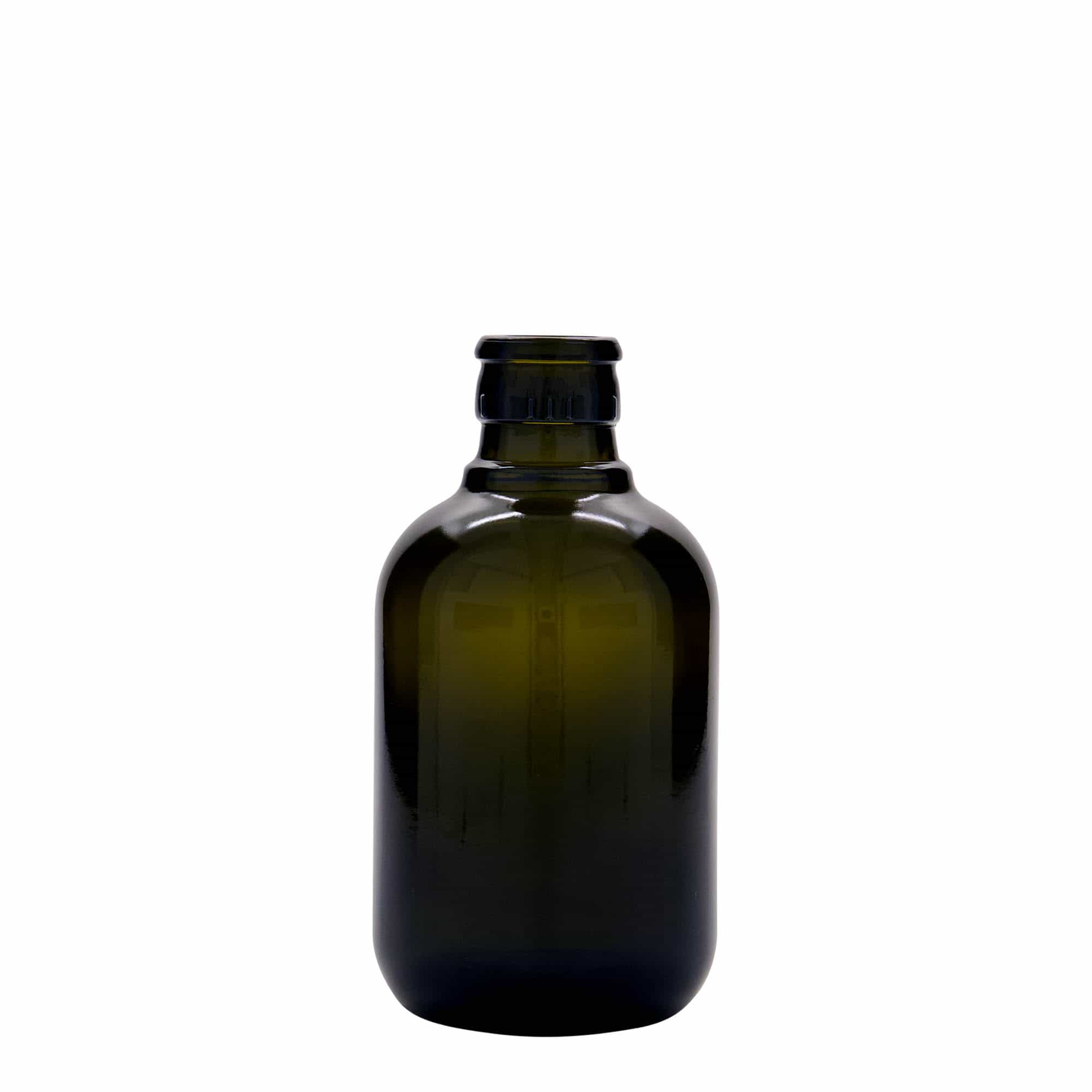 250 ml Bottiglia olio/aceto 'Biolio', vetro, verde antico, imboccatura: DOP