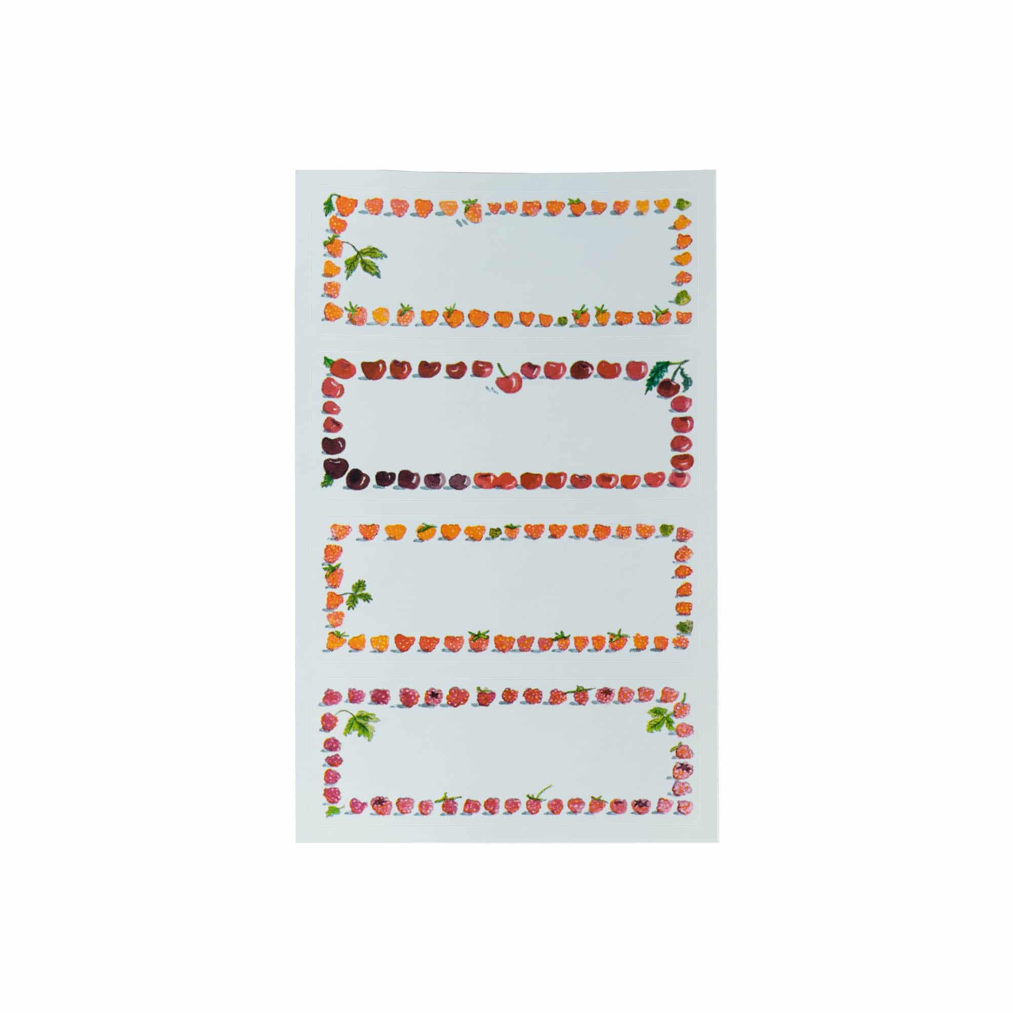 Zweckform Etichette 'Cornice Frutta', rettangolari, carta, multicolore