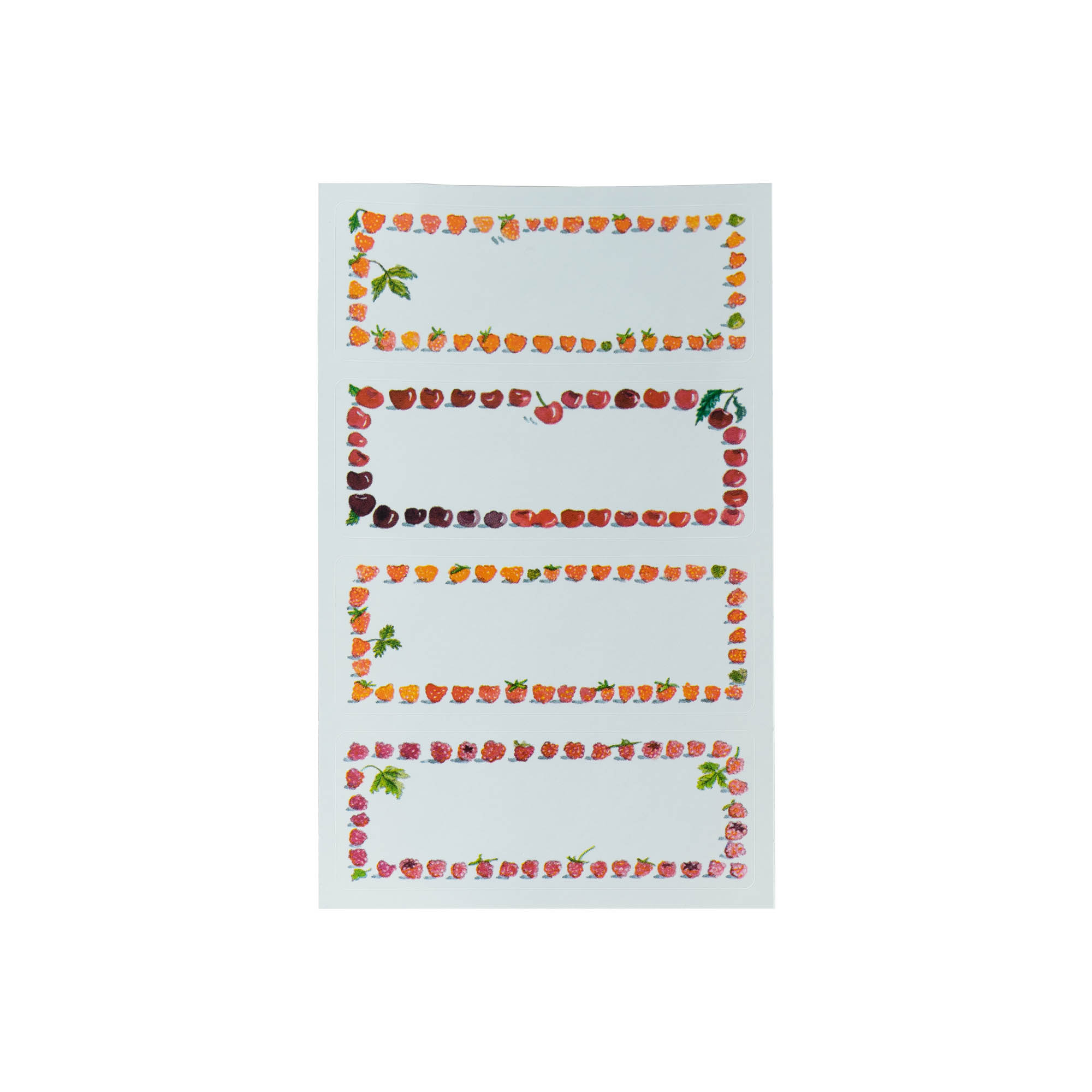 Zweckform Etichette 'Cornice Frutta', rettangolari, carta, multicolore