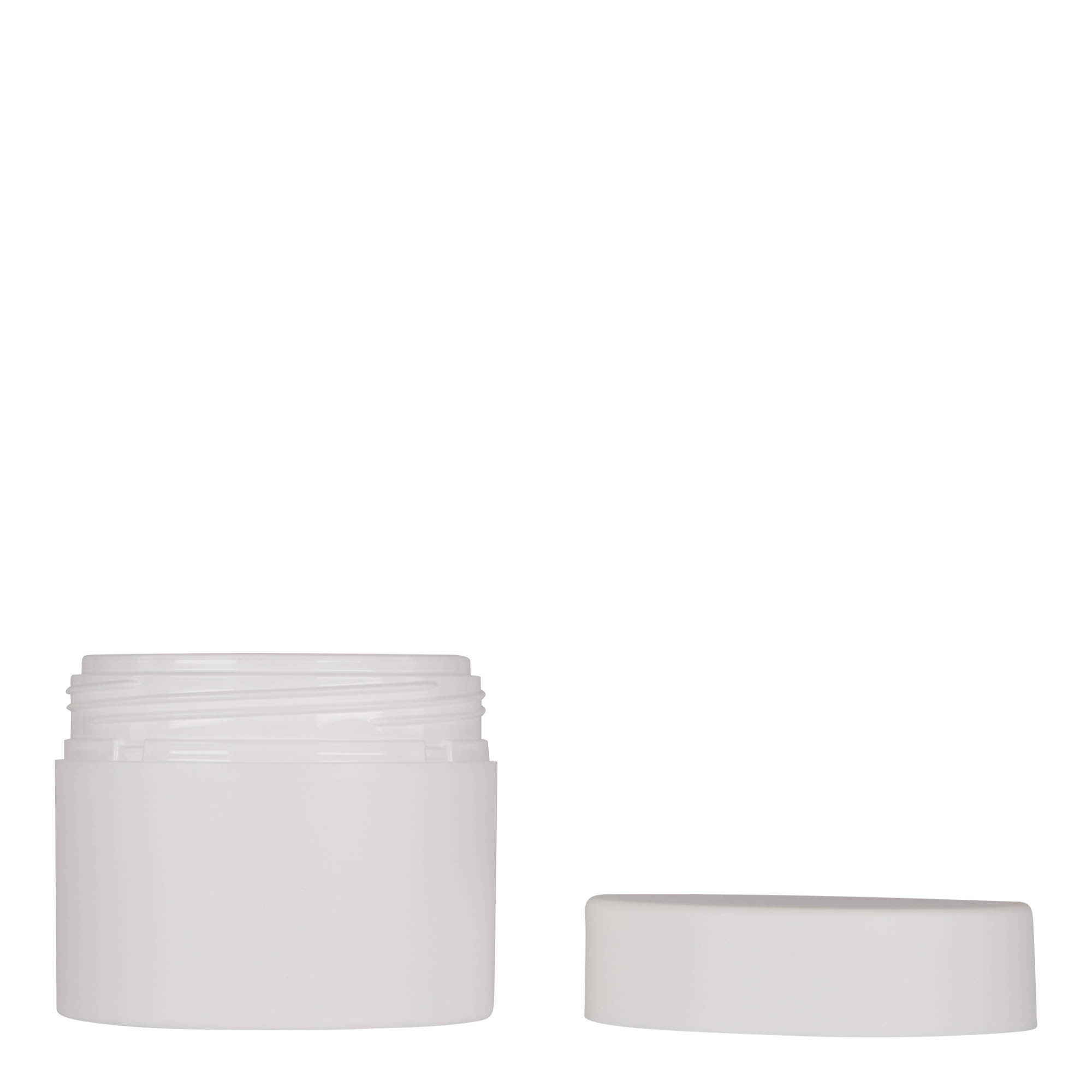 100 ml barattolo in plastica 'Antonella', PP, bianco, bocca: chiusura a vite 100 ml barattolo in plastica 'Antonella', PP, bianco, bocca: chiusura a vite