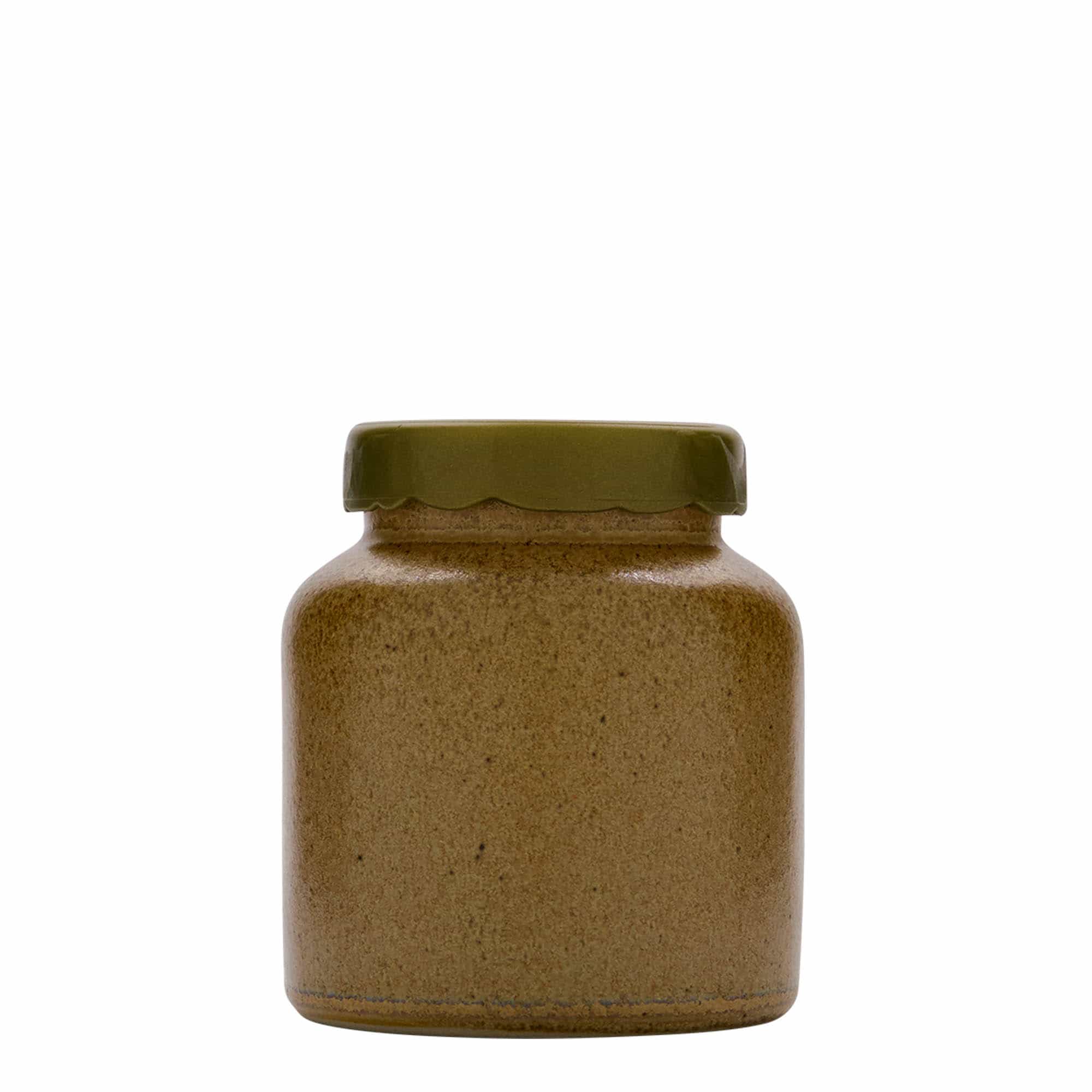 270 ml Vasetto in ceramica/grès, marrone-cristallo, imboccatura: coperchio a calotta