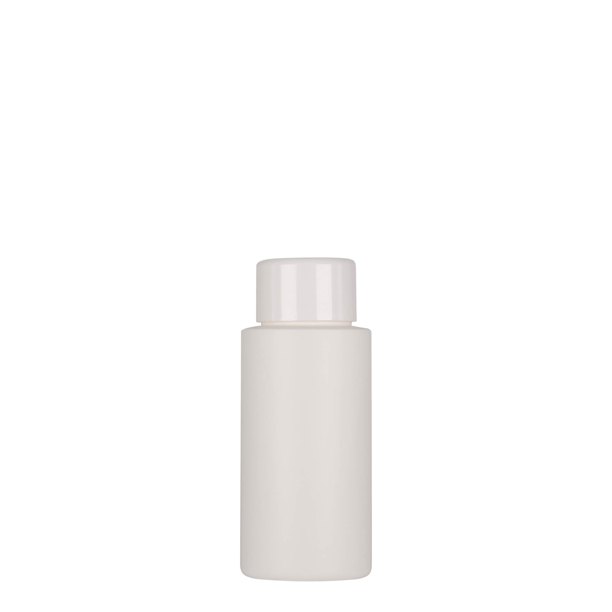 50 ml bottiglia in plastica 'Pipe', HDPE, bianca, bocca: 24/410 50 ml bottiglia in plastica 'Pipe', HDPE, bianca, bocca: 24/410