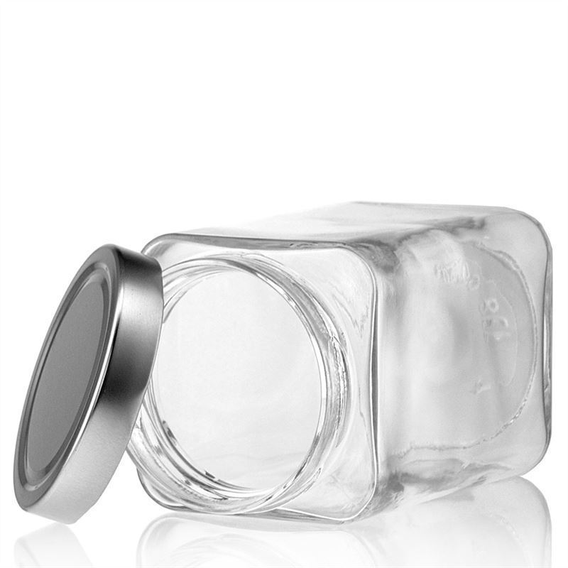 720 ml Vasetto rettangolare 'Ikarus', vetro, imboccatura: Twist-Off Deep (DTO 82)