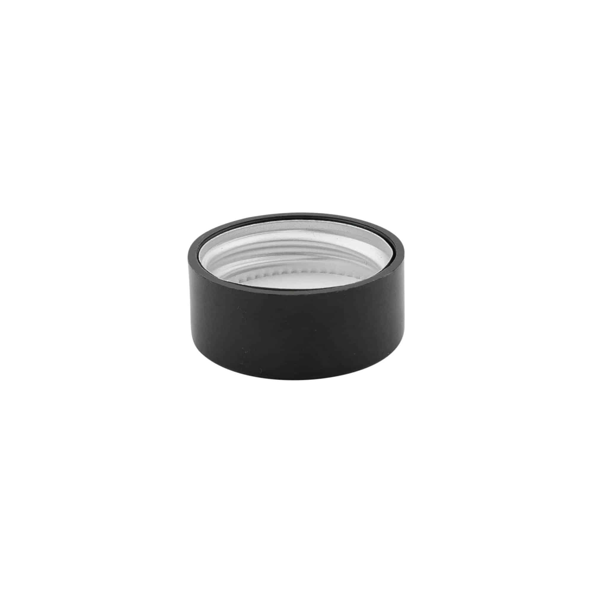 Tappo a vite, plastica ABS, nero, per imboccatura: GPI 28/400